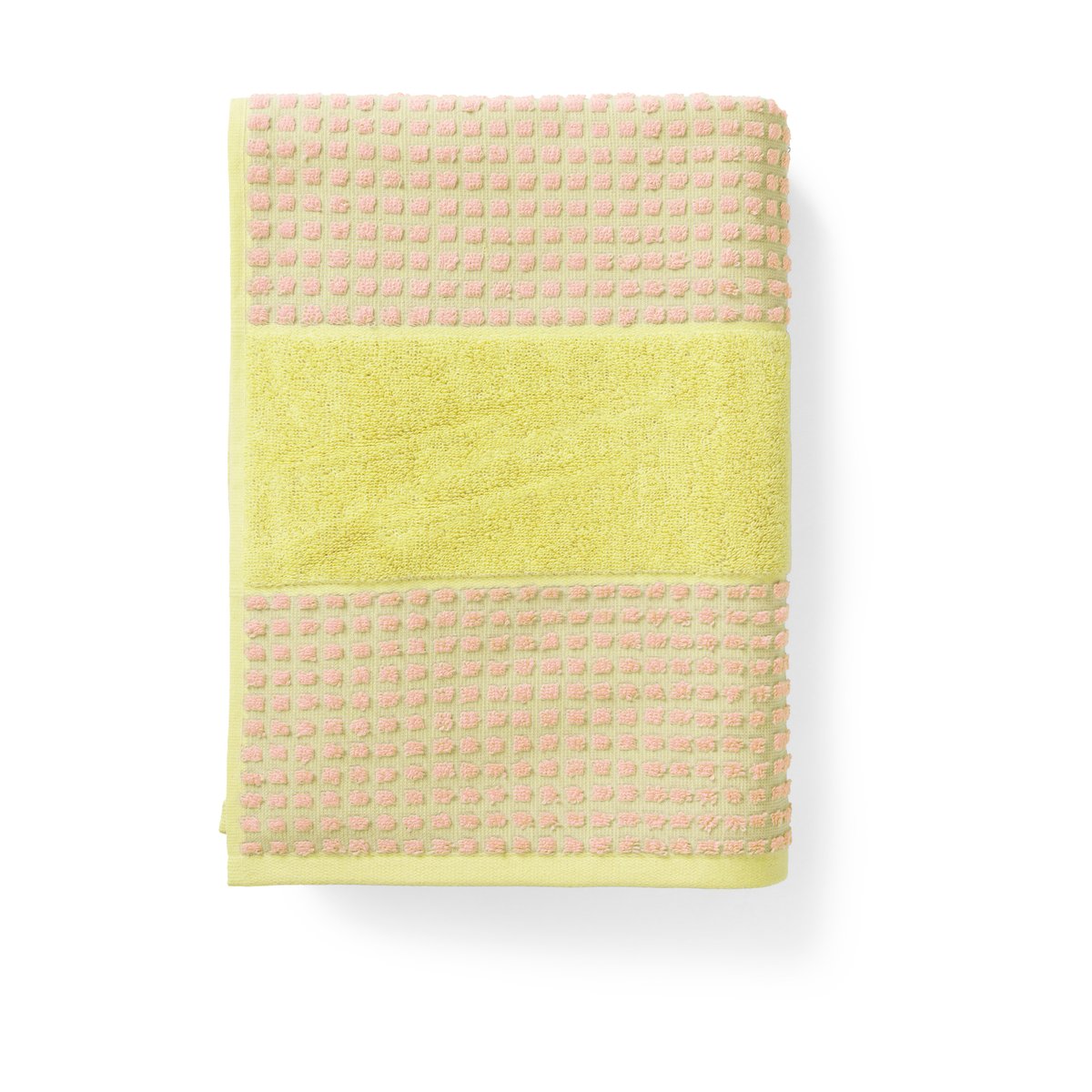 Juna Check Handtuch 50x100 cm Gelb-rosa