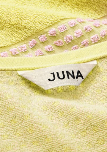 Check Handtuch 50x100 cm - Gelb-rosa - Juna