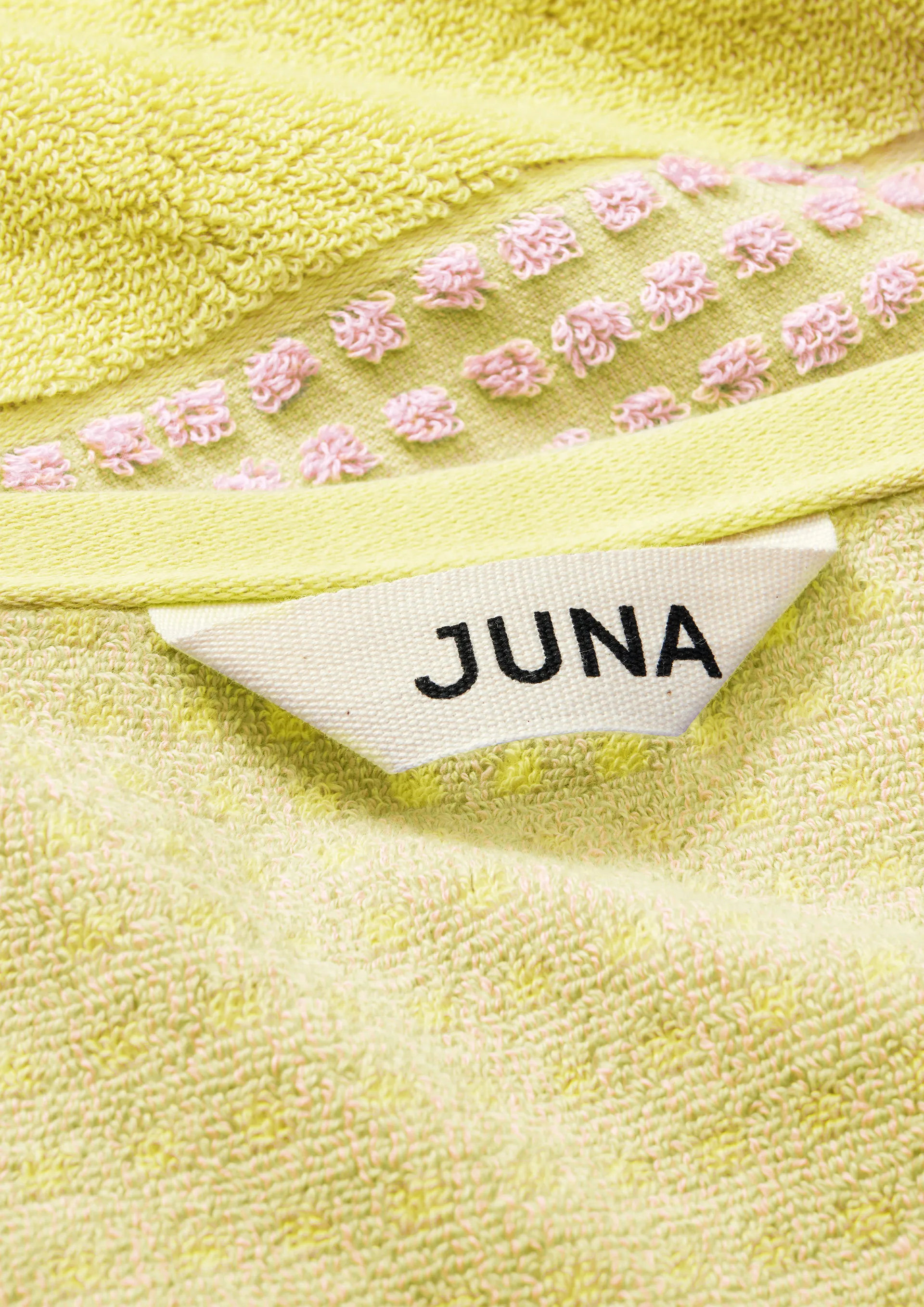 Check Handtuch 70x140 cm, Gelb-rosa Juna