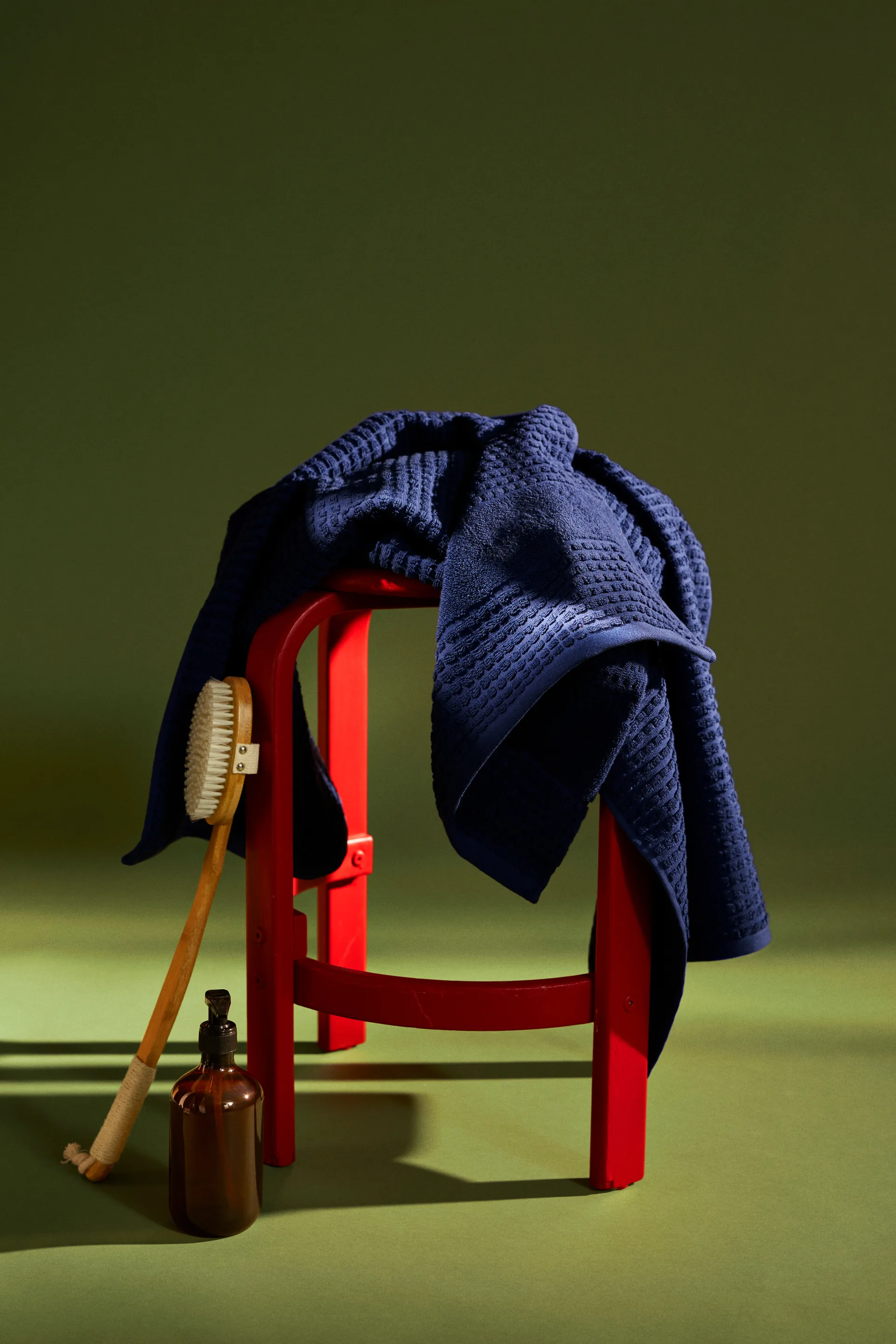 Check Handtuch 70x140 cm, Marineblau Juna