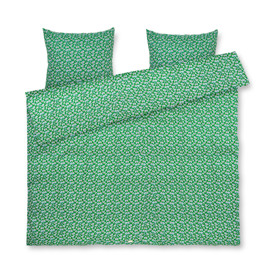Juna Pleasantly Bettwäsche 220x220cm Grün | Skandinavisches Design | Bettwäsche-Sets | Grün