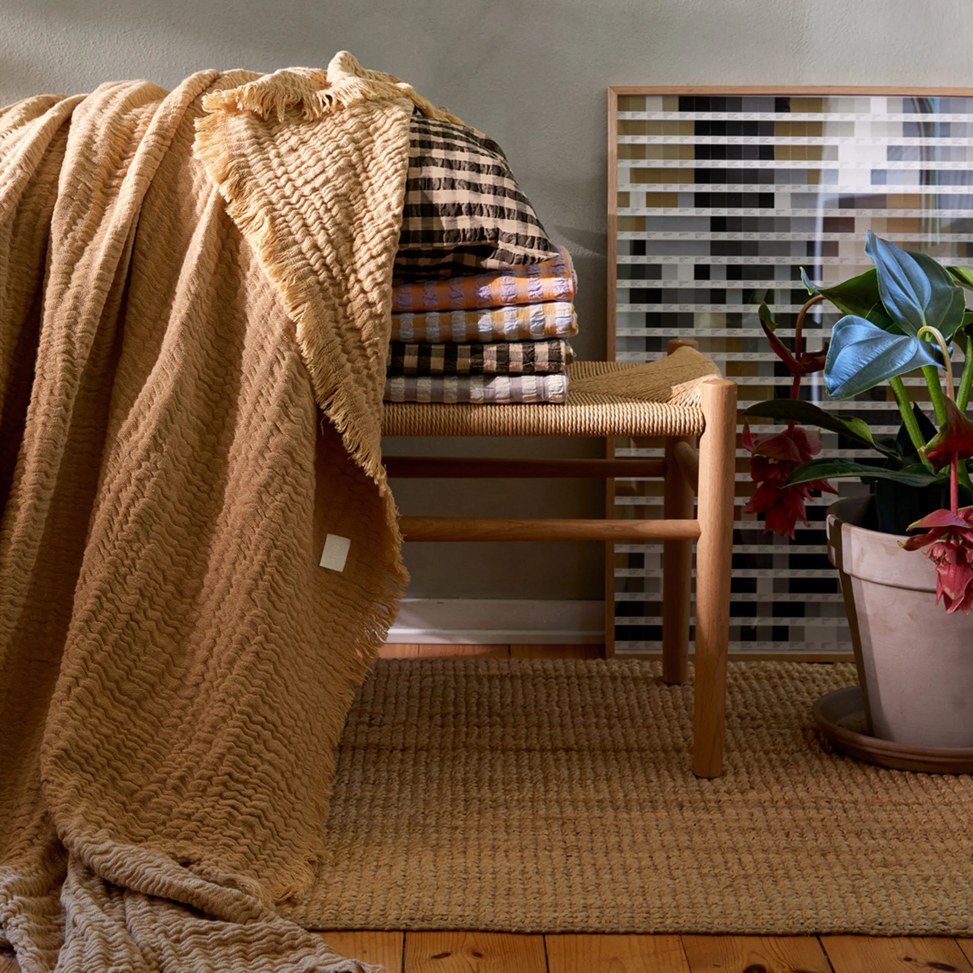 Reloved Bettüberwurf 190 x 240cm, Sand Juna