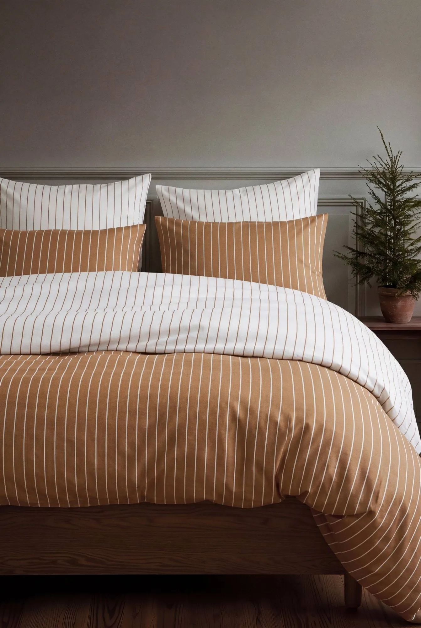 Soft Bettwäscheset, 150x210/50x60 cm, Karamell-offwhite Juna