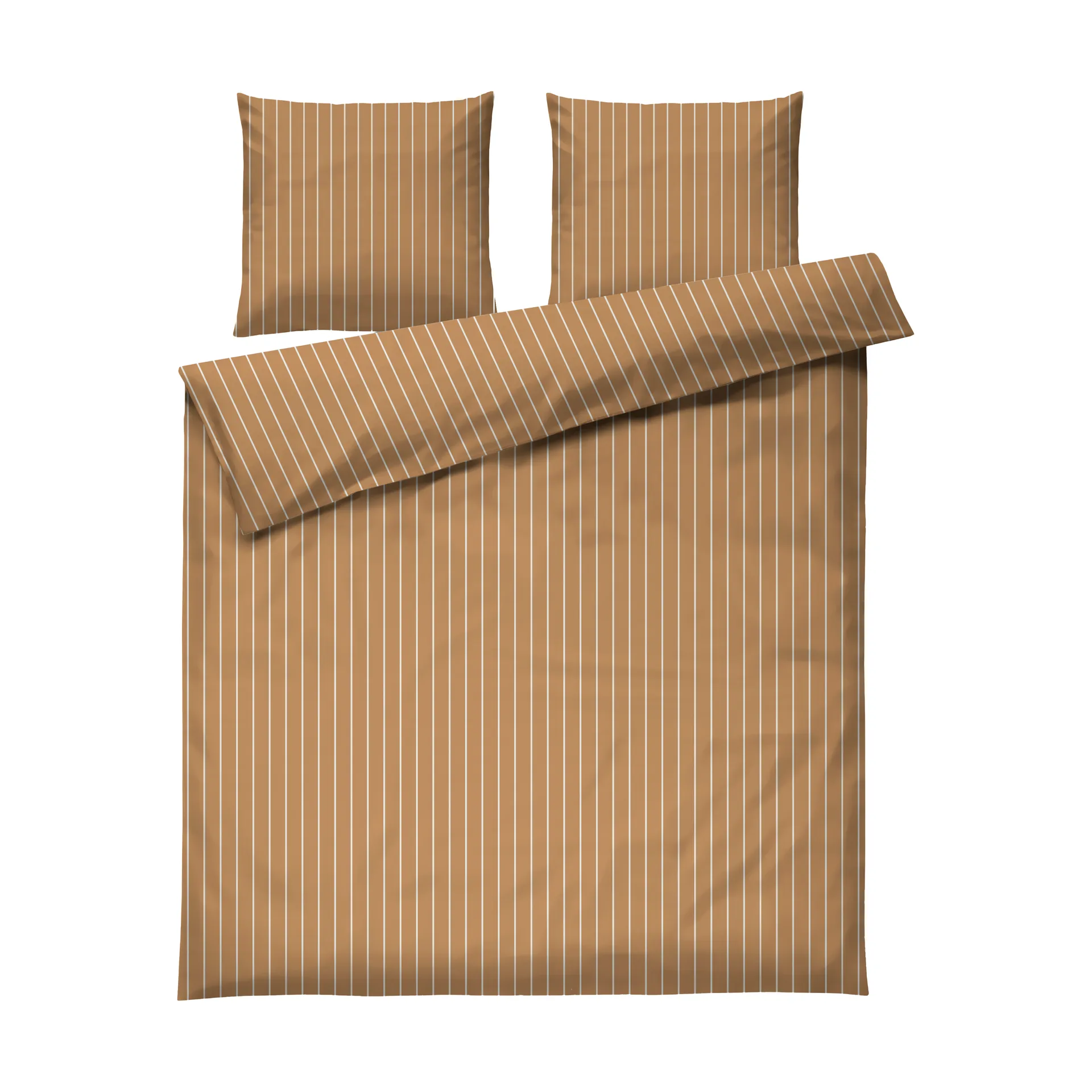 Soft Bettwäscheset, 220x220/2x50x60 cm, Karamell-offwhite Juna
