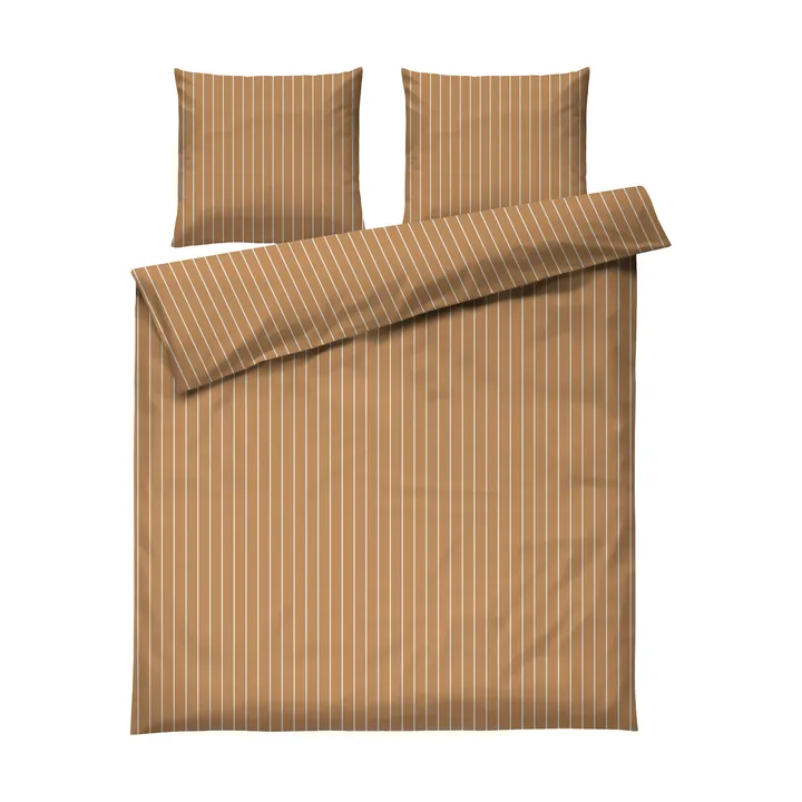 Soft Bettwäscheset, 220x220/2x50x60 cm - Karamell-offwhite - Juna