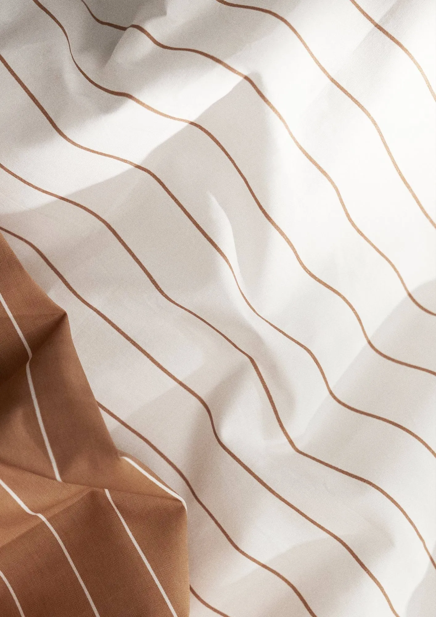 Soft Bettwäscheset, 220x220/2x50x60 cm, Offwhite-karamell Juna