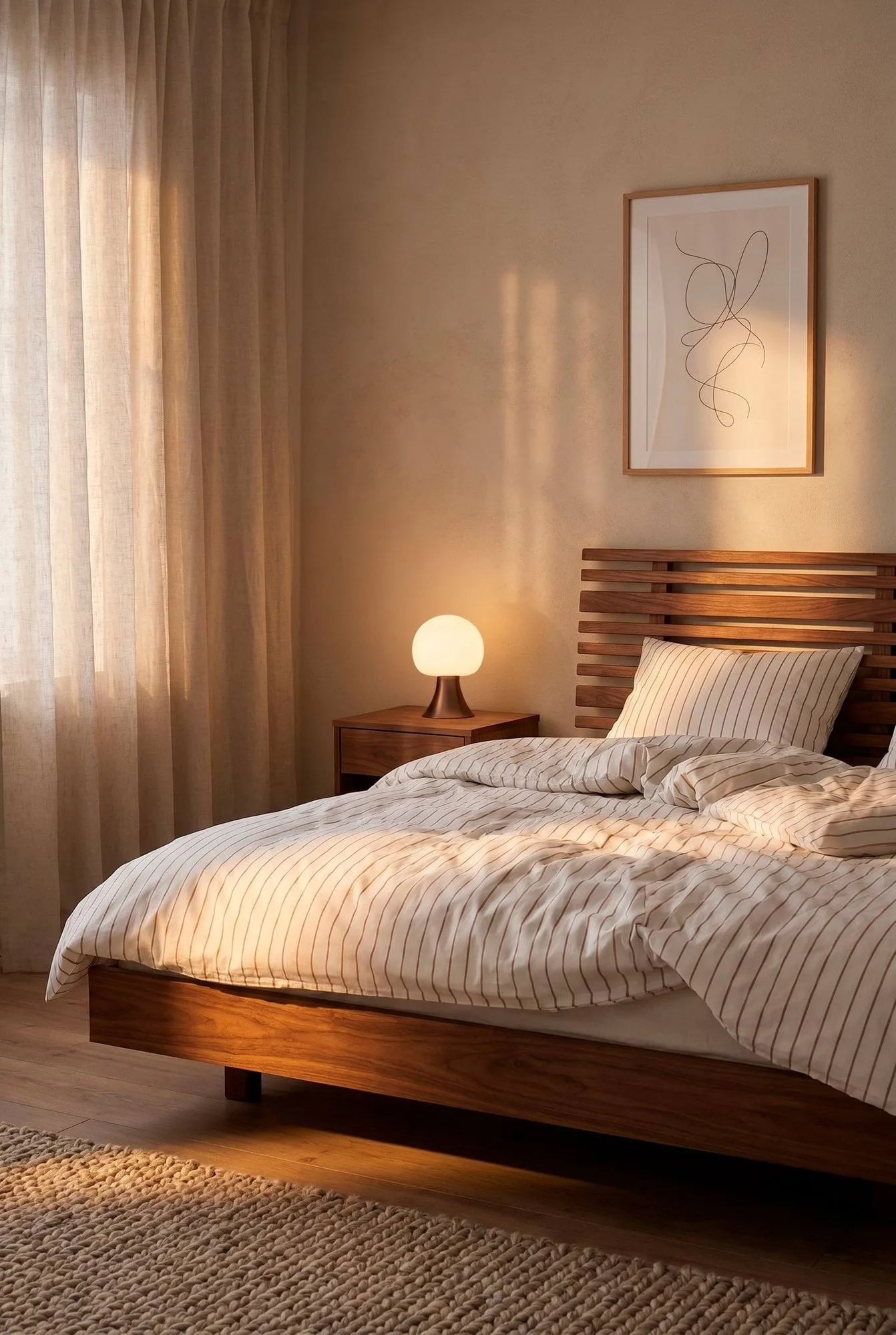 Soft Bettwäscheset, 220x220/2x50x60 cm, Offwhite-karamell Juna