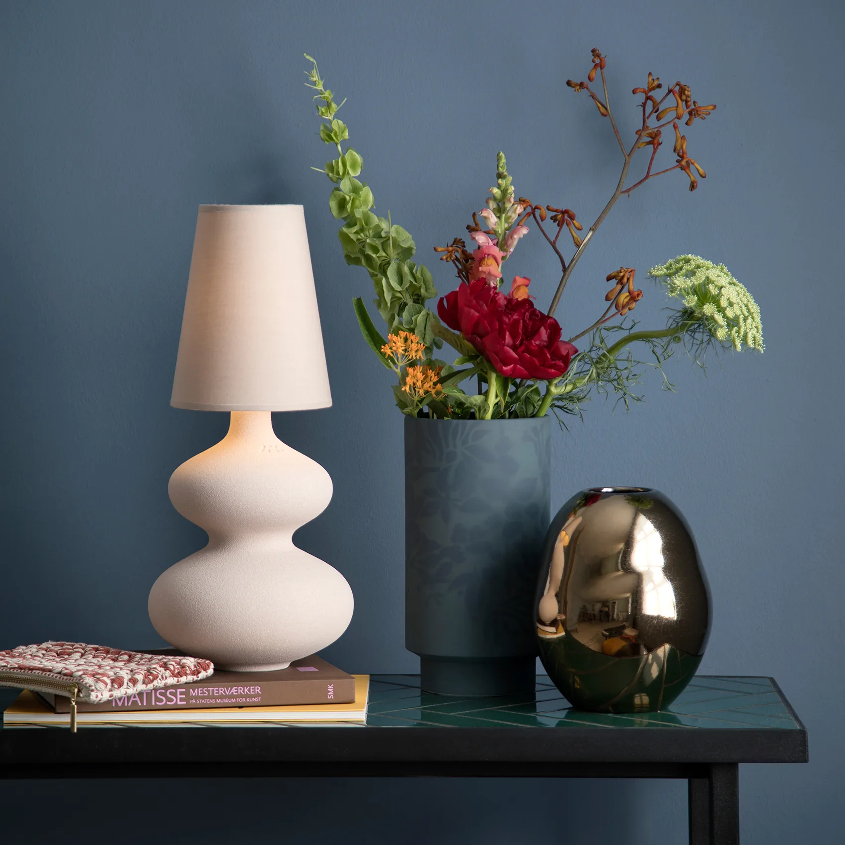 Balustre Tischleuchte 43,5cm, Hellrosa Kähler