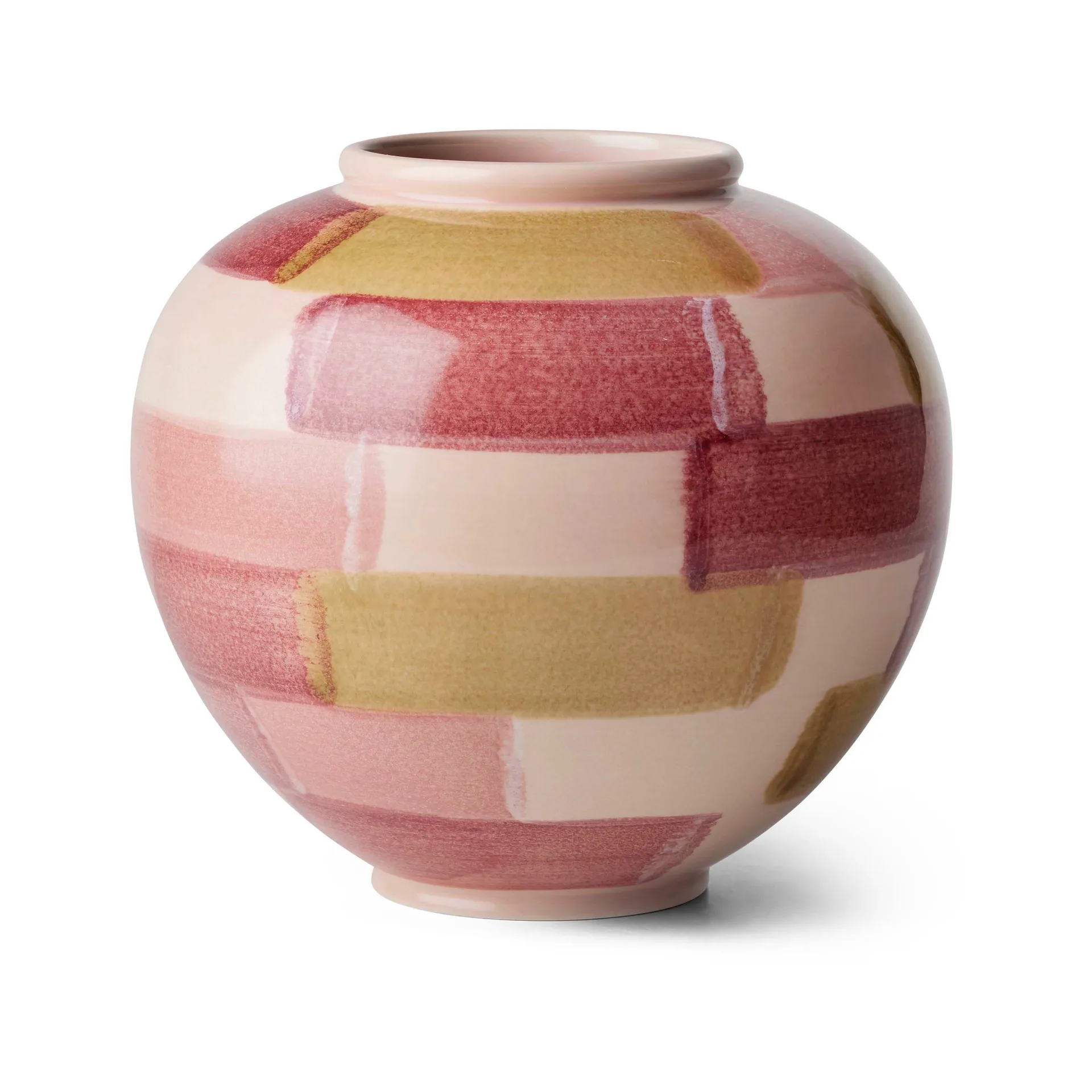 Canvas Vase 20cm, Rosa-braun Kähler
