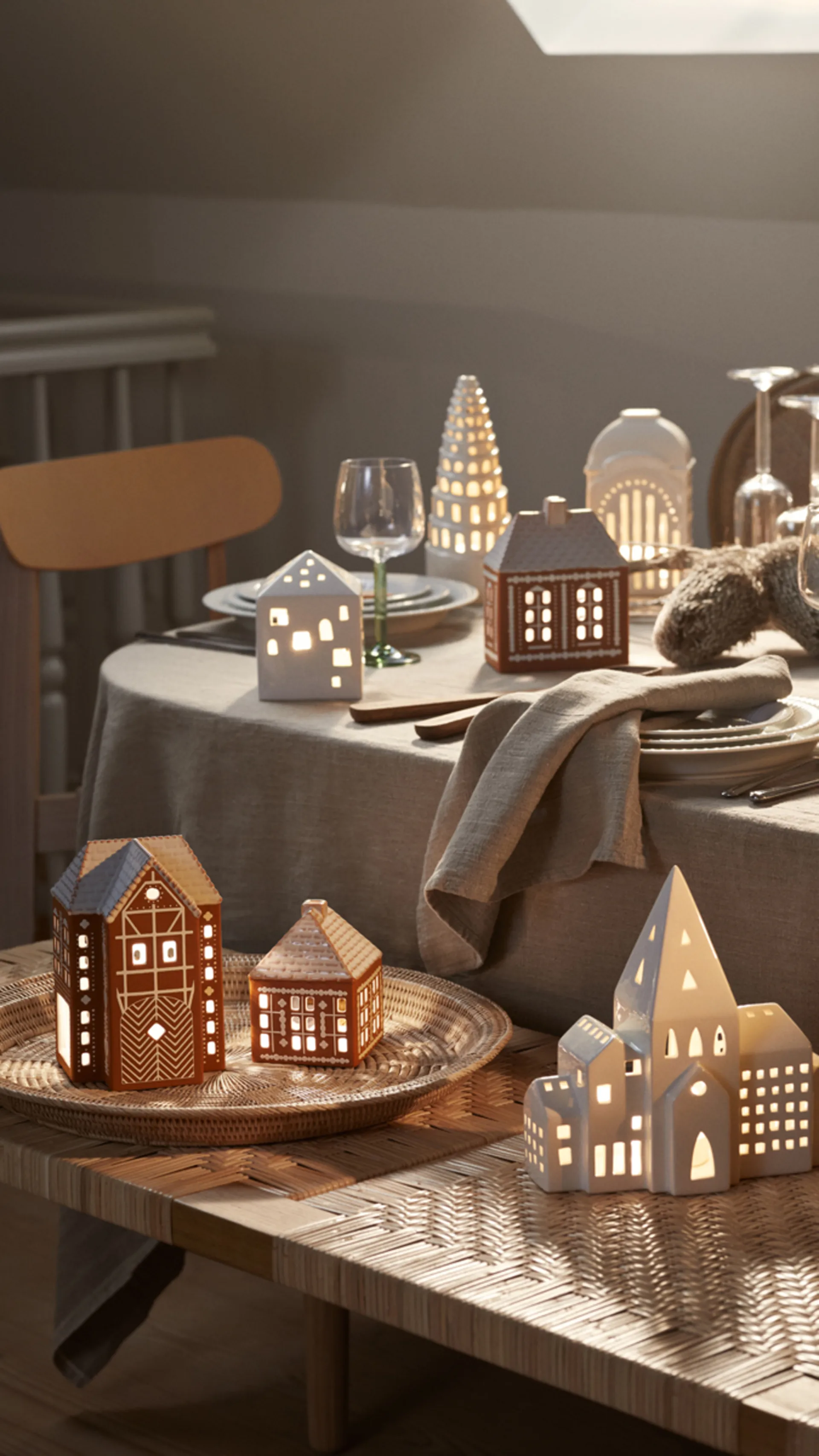 Gingerbread Laterne groß 17cm, Braun Kähler