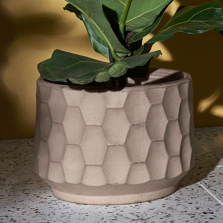Gro Blumentopf heller Sand, Ø21,5cm Kähler