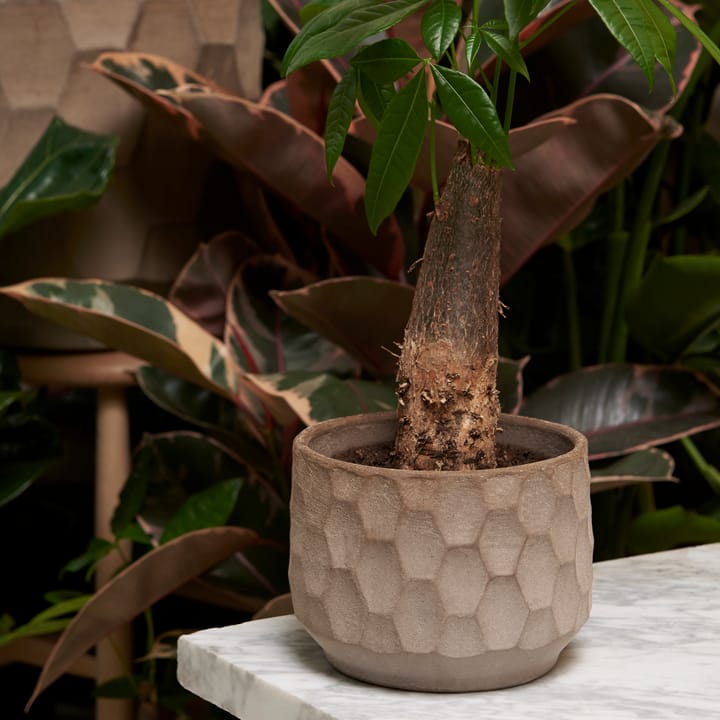 Gro Blumentopf heller Sand, Ø26,5cm Kähler