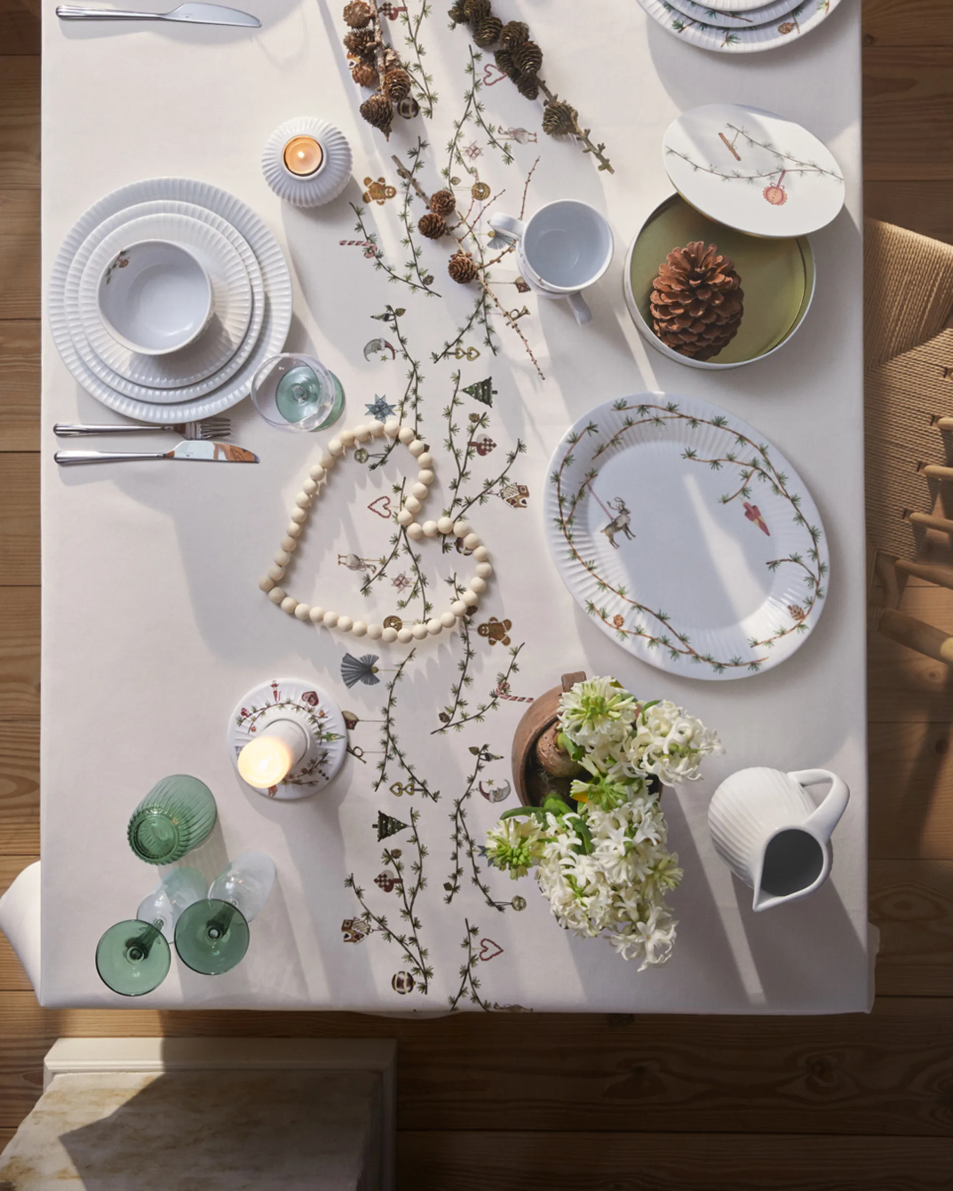 Hammershøi Christmas Blockkerzenhalter Ø13cm, Weiß Kähler