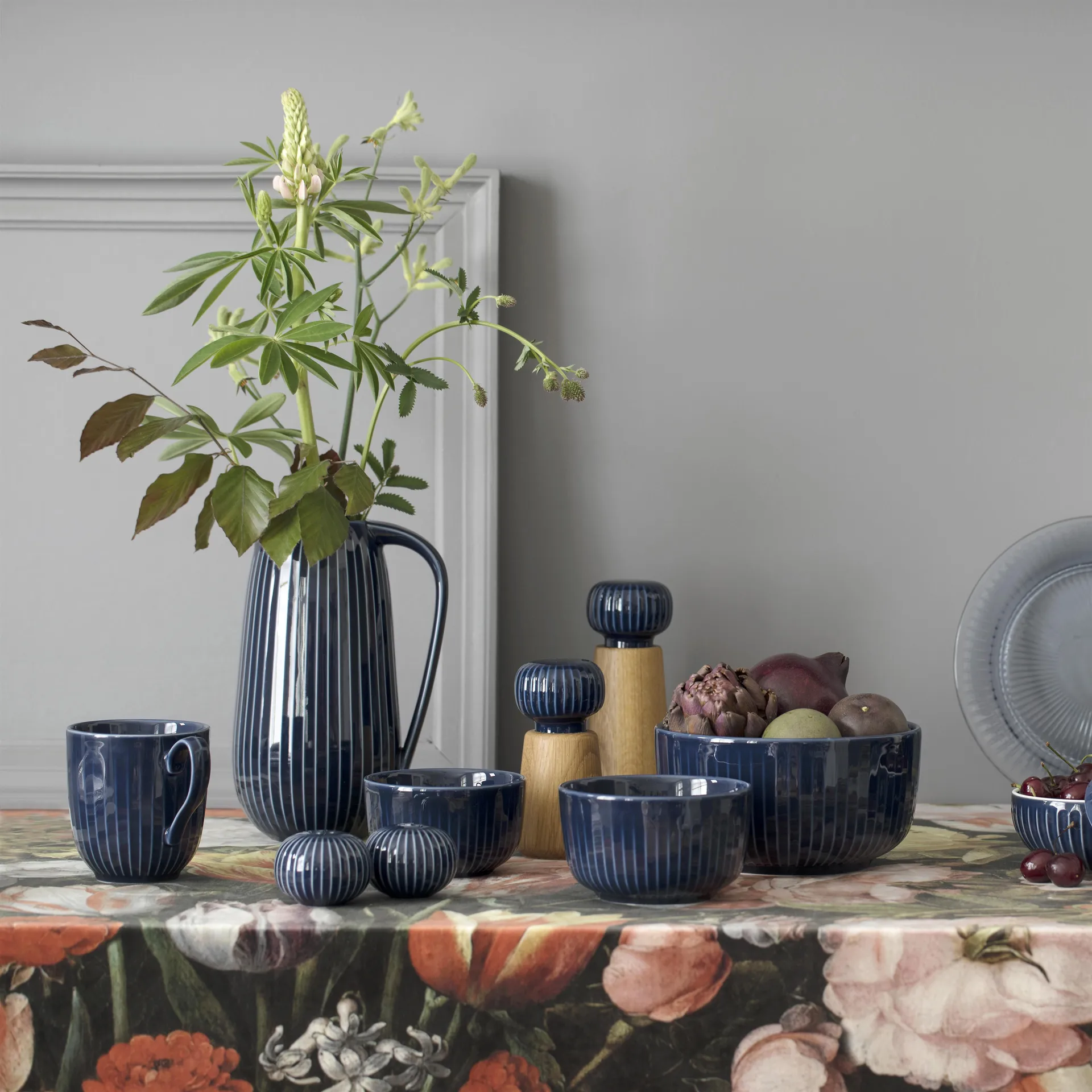 Hammershøi Gewürzmühle groß, Indigo Kähler