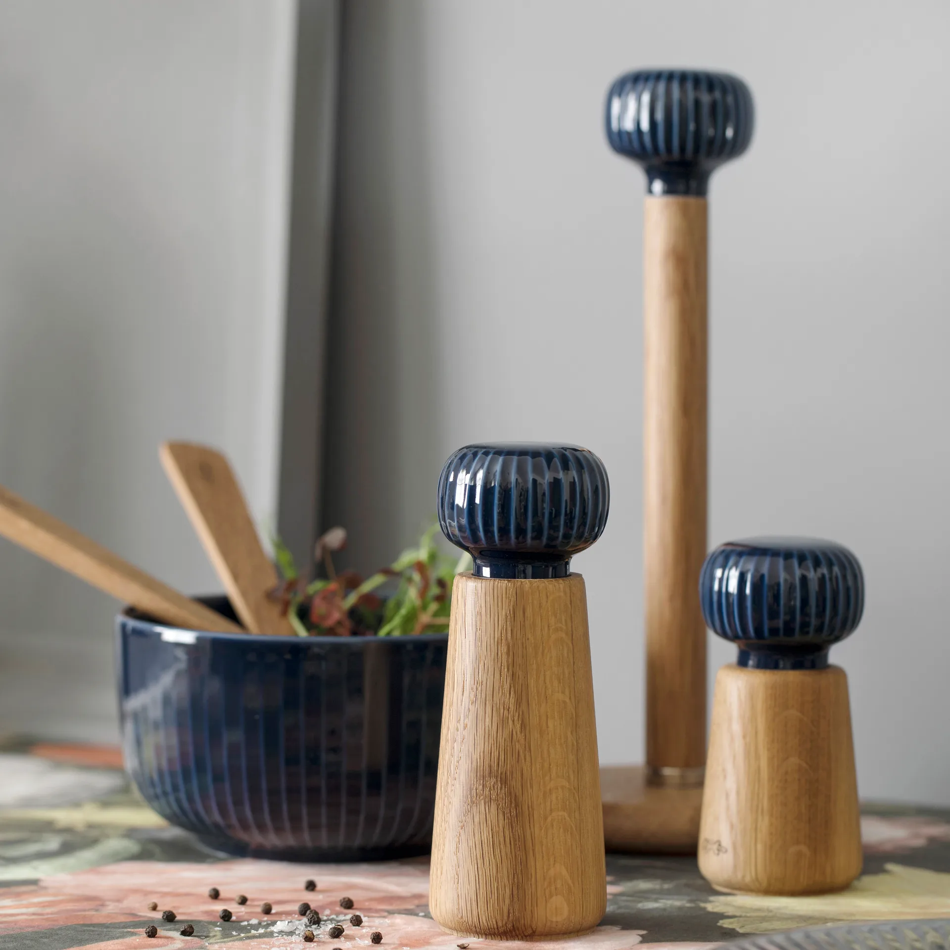 Hammershøi Gewürzmühle groß, Indigo Kähler