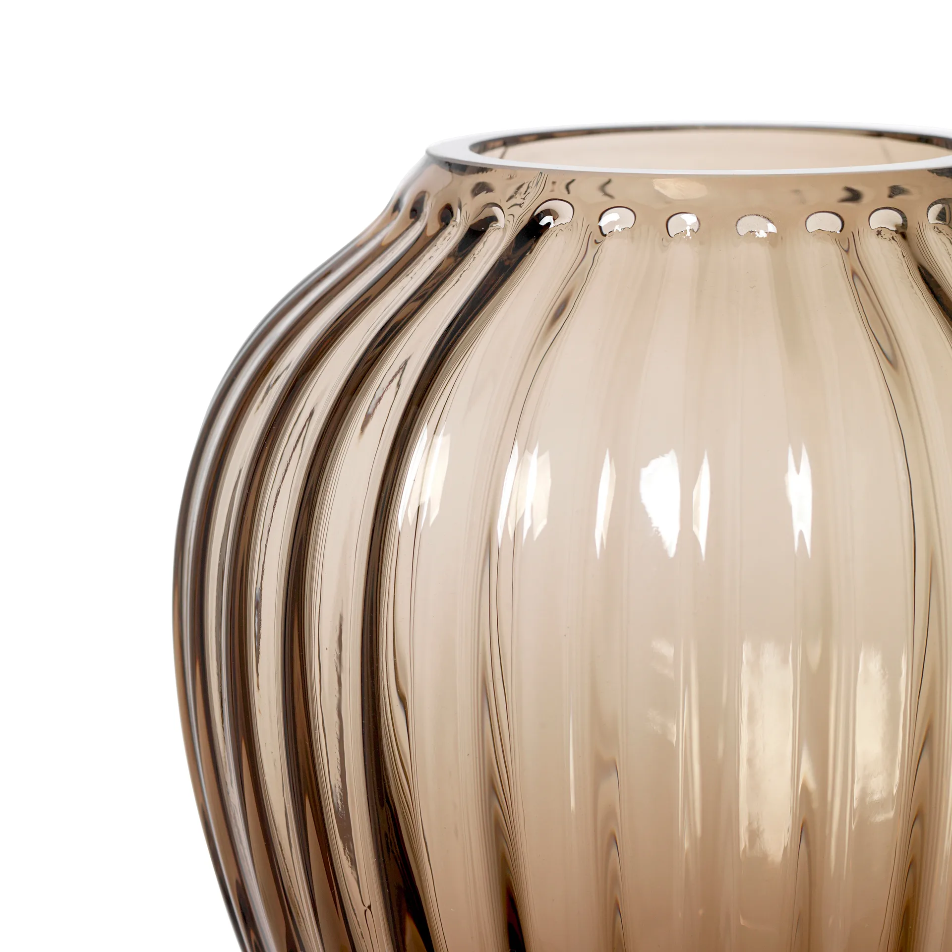 Hammershøi Glasvase 14cm, Walnuss Kähler