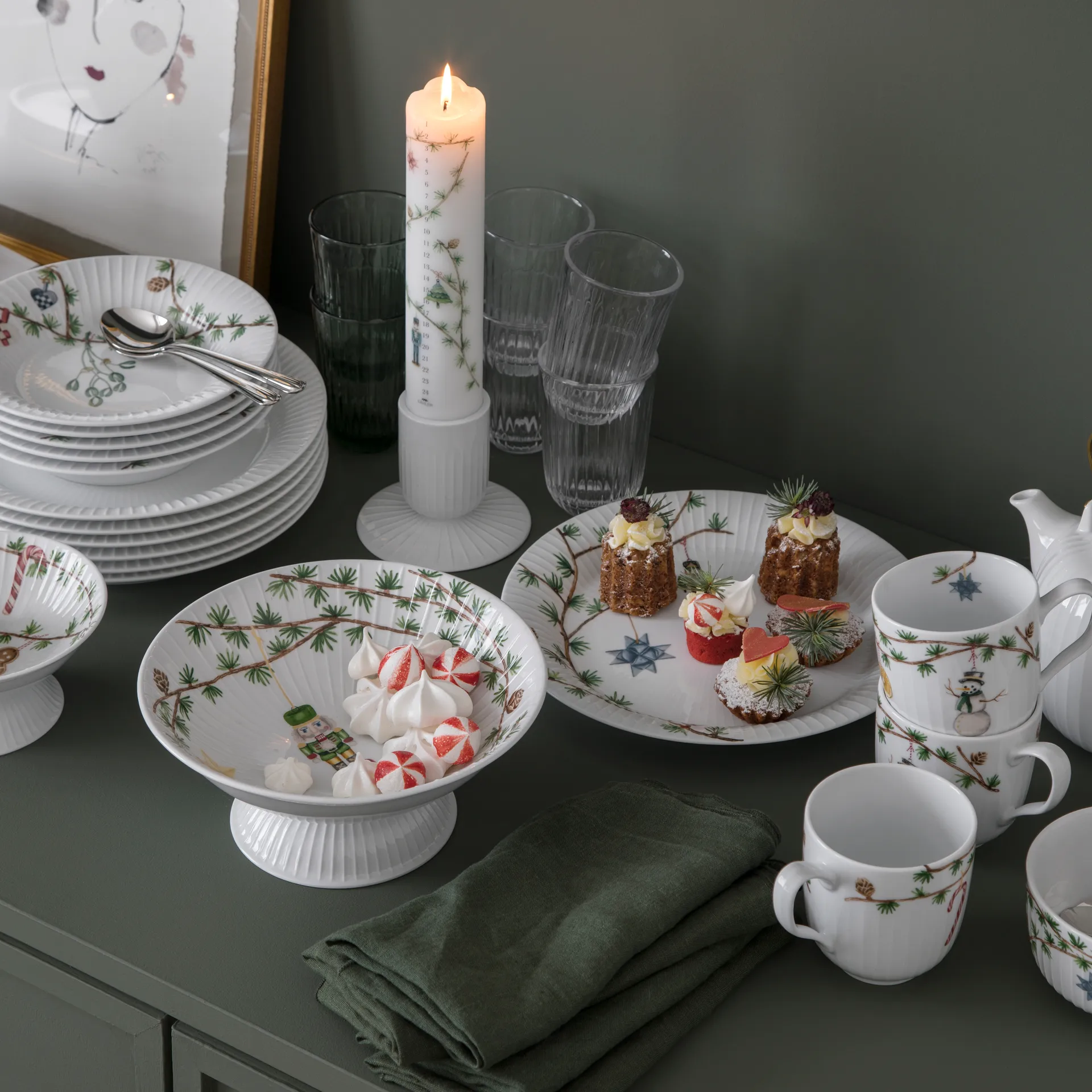 Hammershøi Kerzenhalter für Blockkerzen Ø5cm, Weiß Kähler