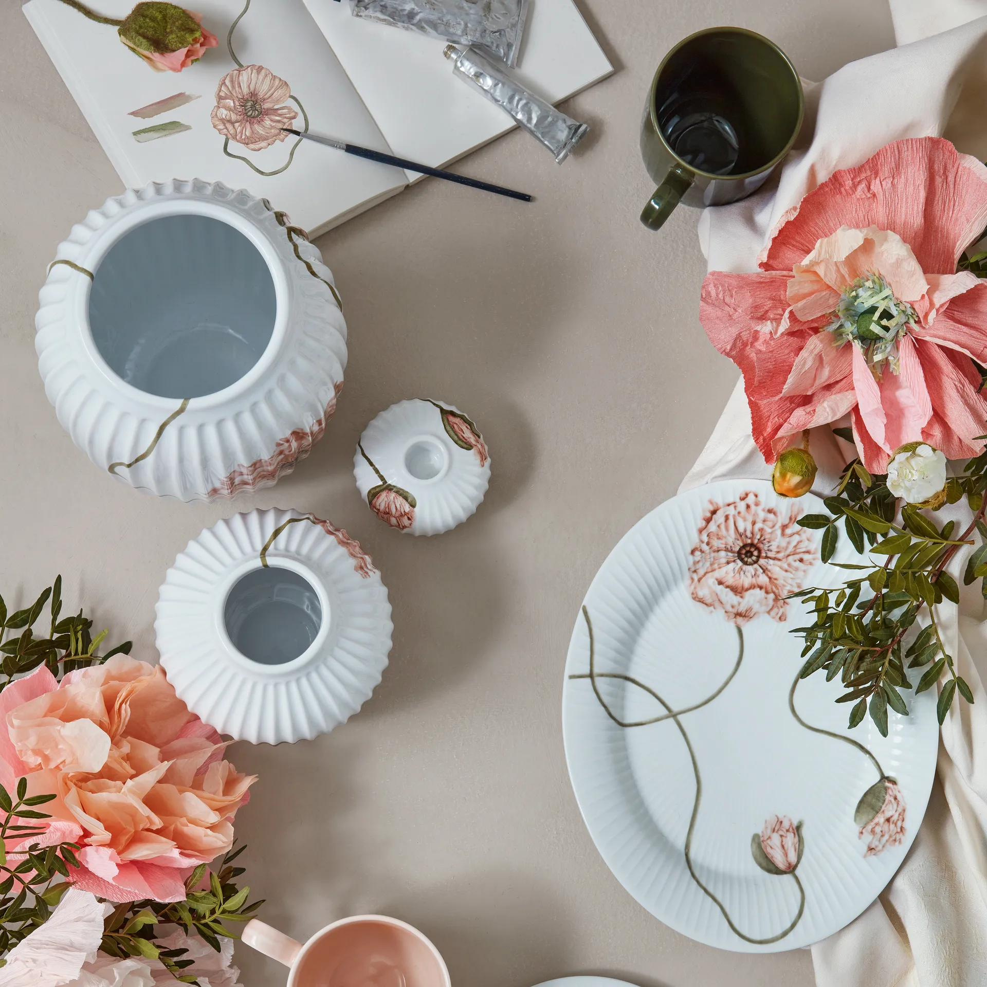 Hammershøi Poppy Kerzenhalter Ø7,5cm, Weiß Kähler