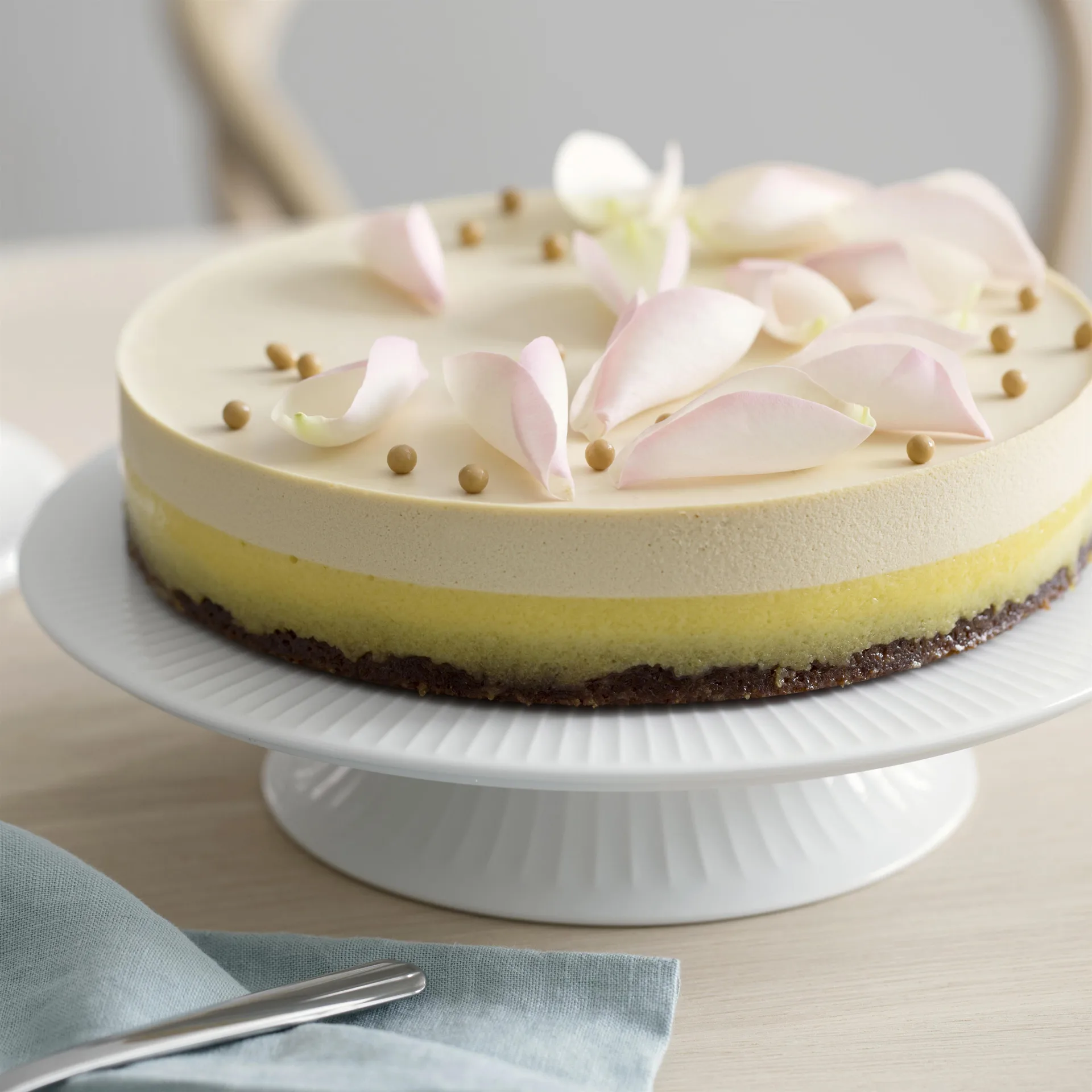 Hammershøi Tortenteller auf Fuß Ø30cm, Weiß Kähler