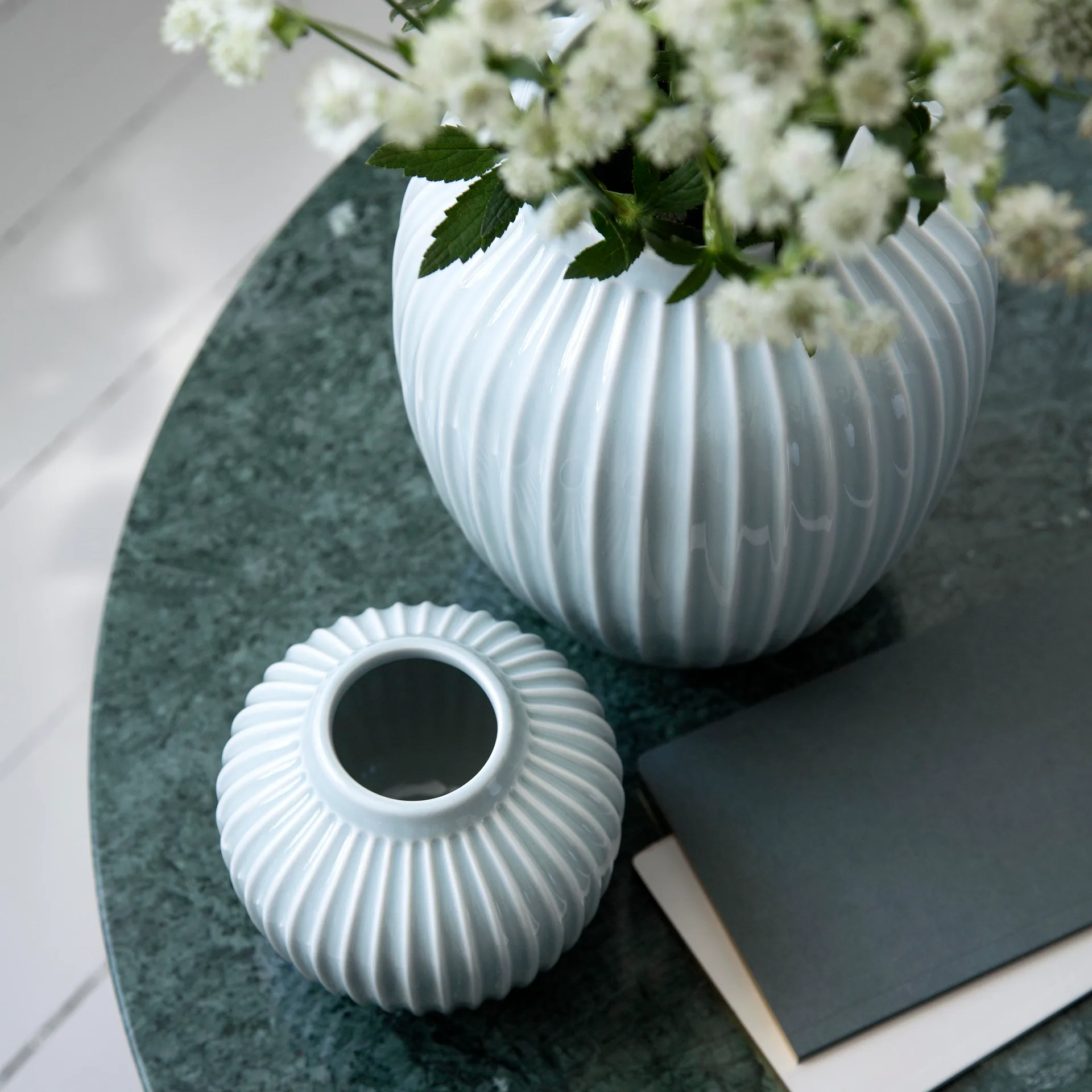 Hammershøi Vase klein, Mint (grün) Kähler