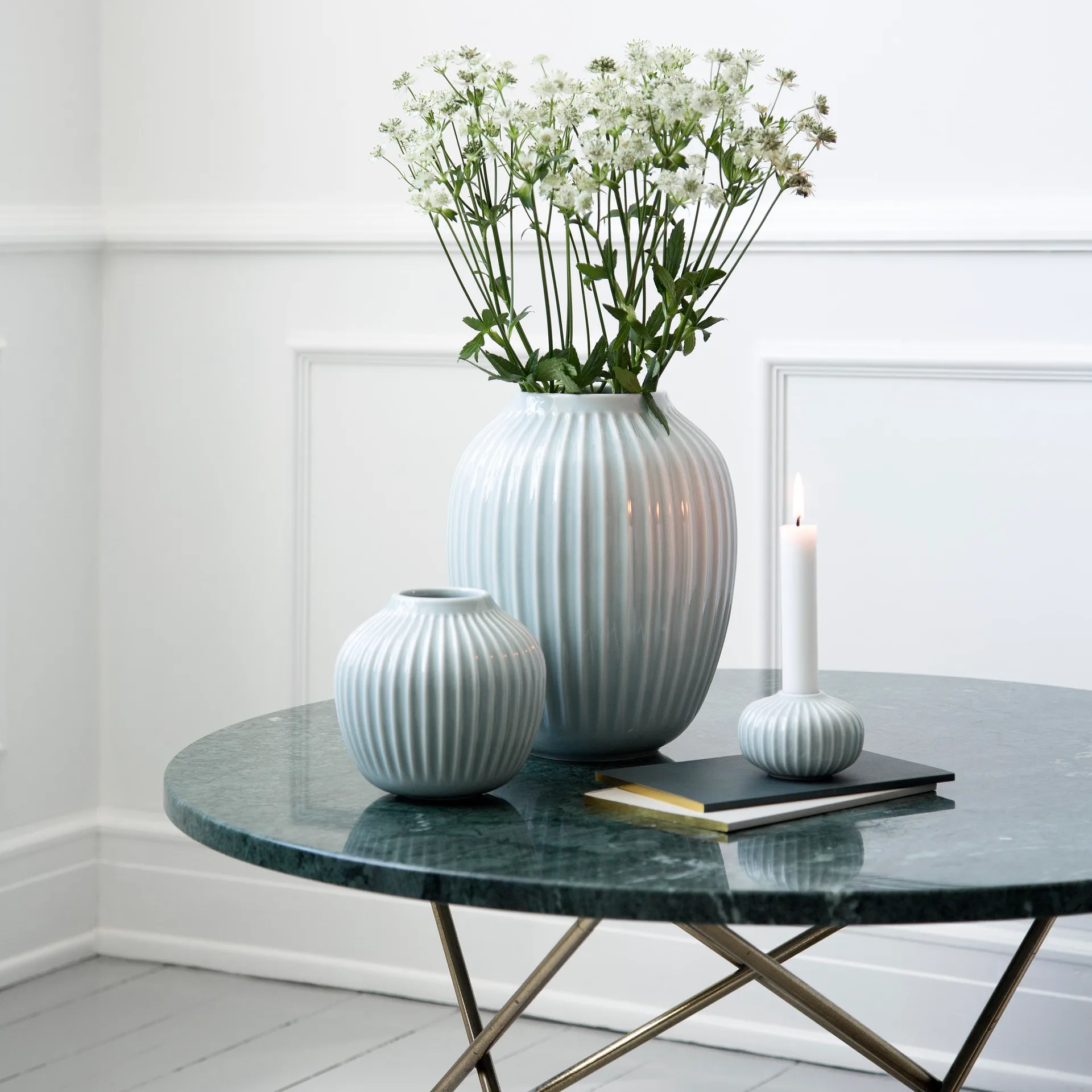 Hammershøi Vase klein, Mint (grün) Kähler