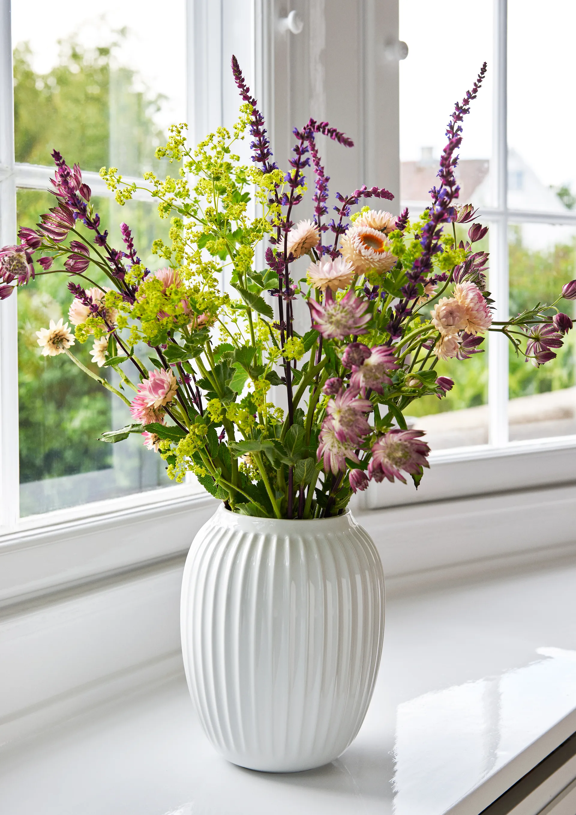 Hammershøi Vase mittel, Weiß Kähler