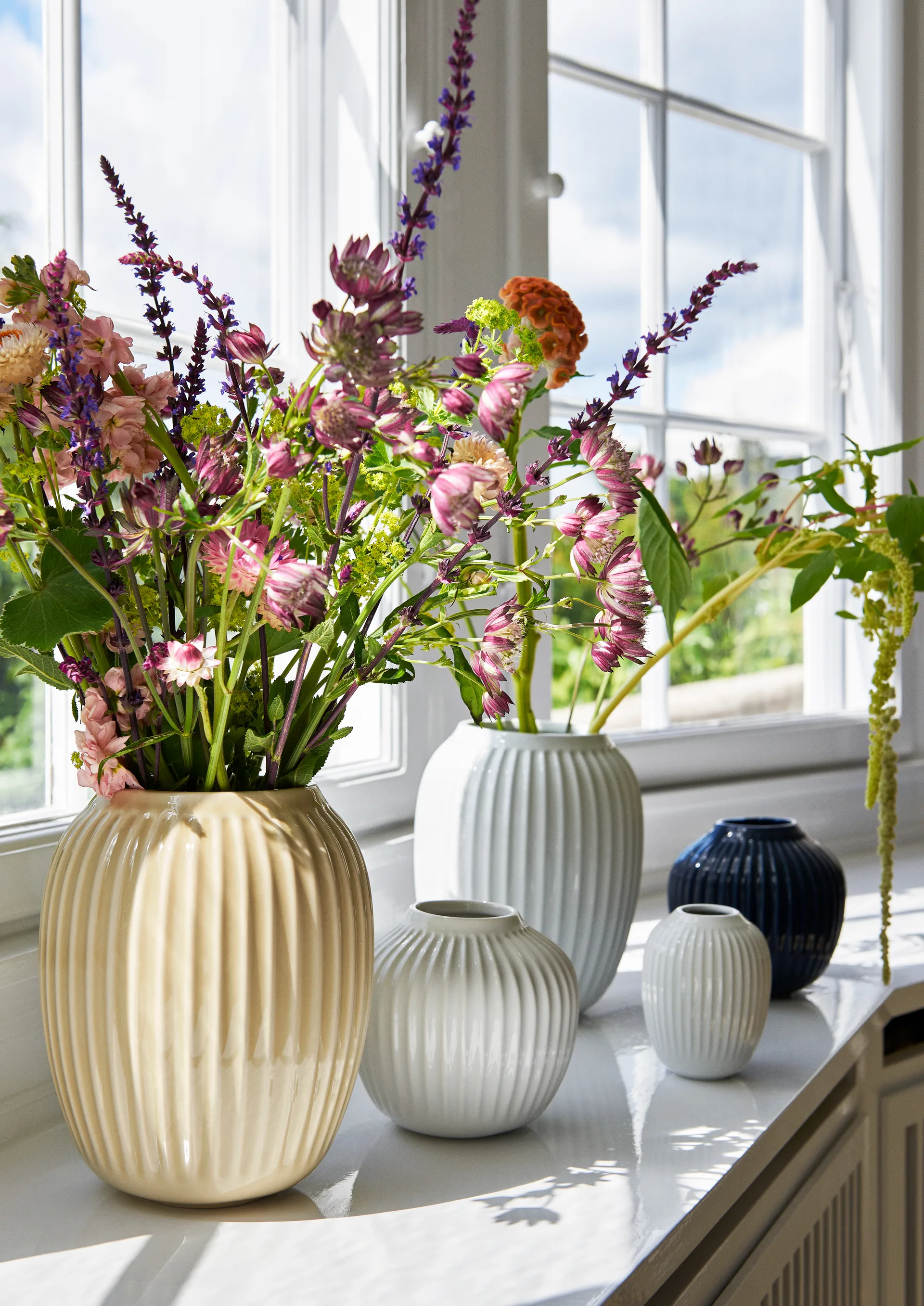 Hammershøi Vase mittel, Weiß Kähler