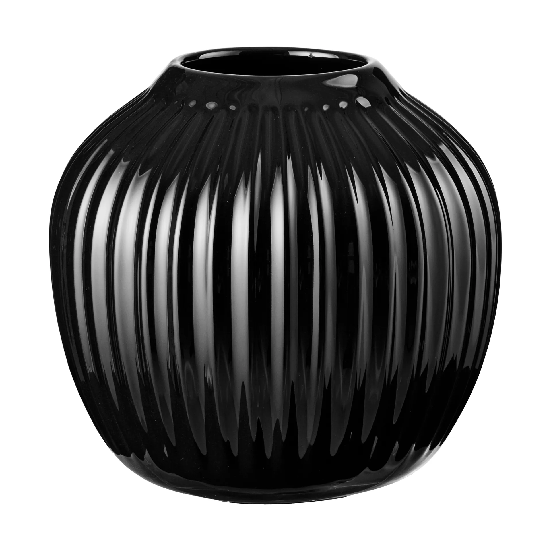 Hammershøi Vase, Schwarz, klein 13 cm Kähler