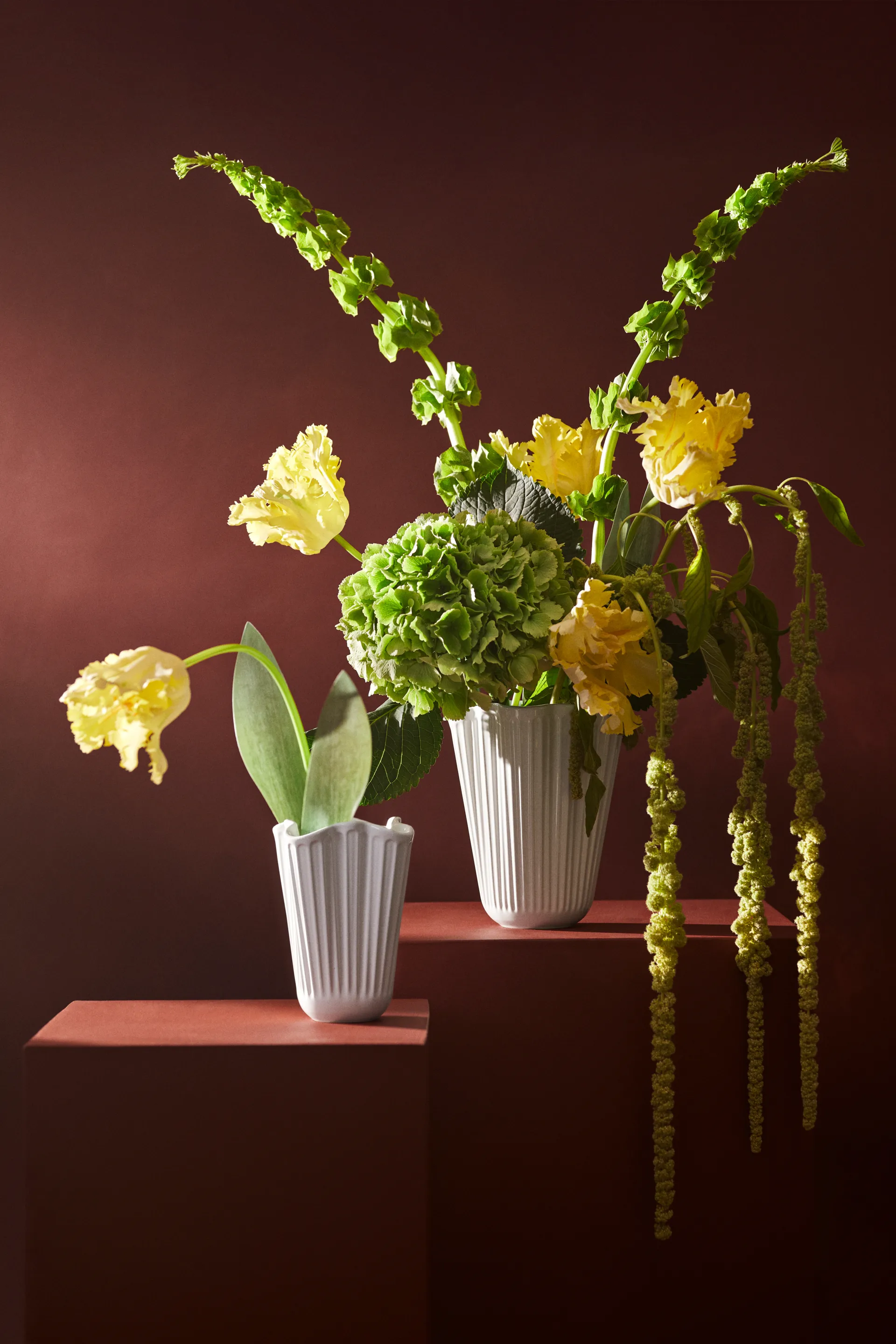 Hammershøi Vase unfold 16,5 cm, Weiß Kähler