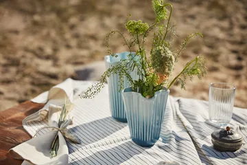 Hammershøi Vase unfold - Blau, 16,5 cm - Kähler