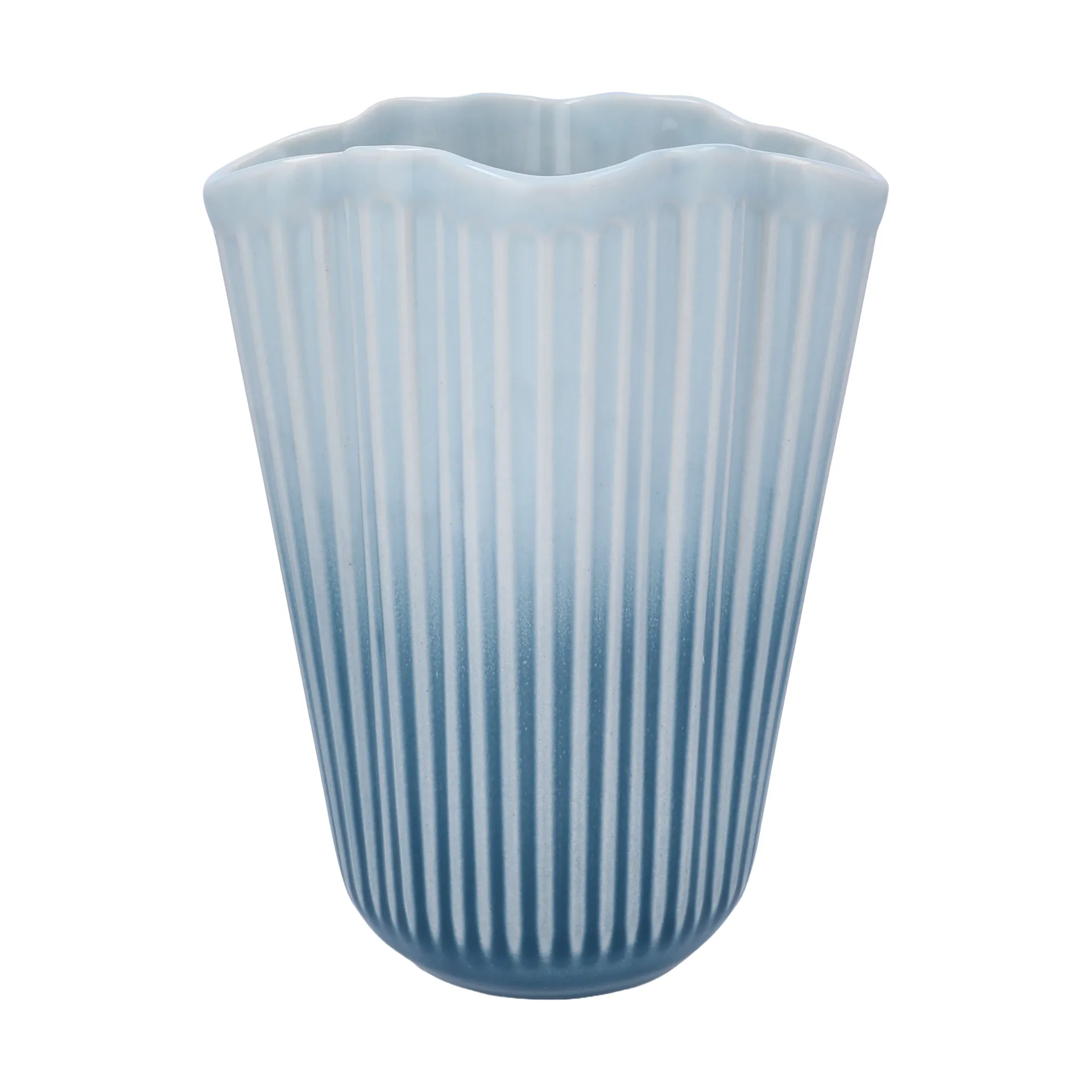 Hammershøi Vase unfold, Blau, 20,5 cm Kähler