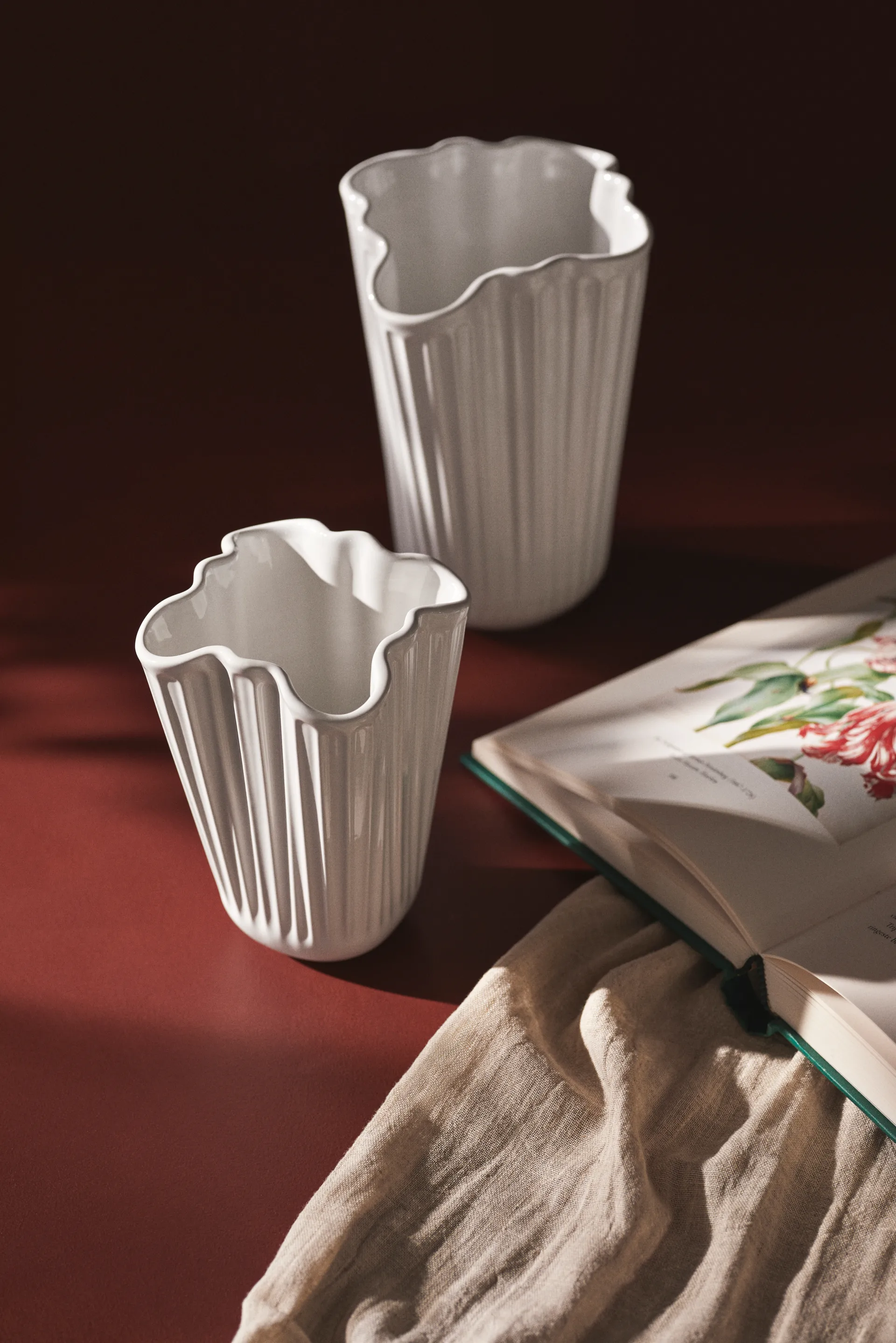 Hammershøi Vase unfold, Weiß, 20,5 cm Kähler