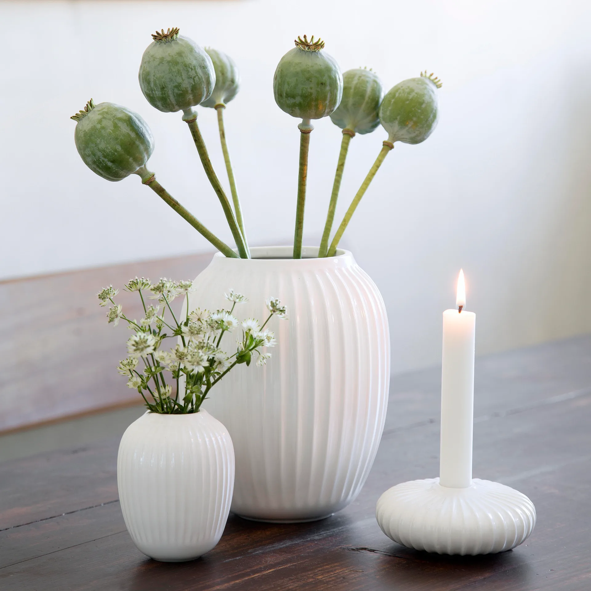 Hammershøi Vase, Weiß, mini 10 cm Kähler