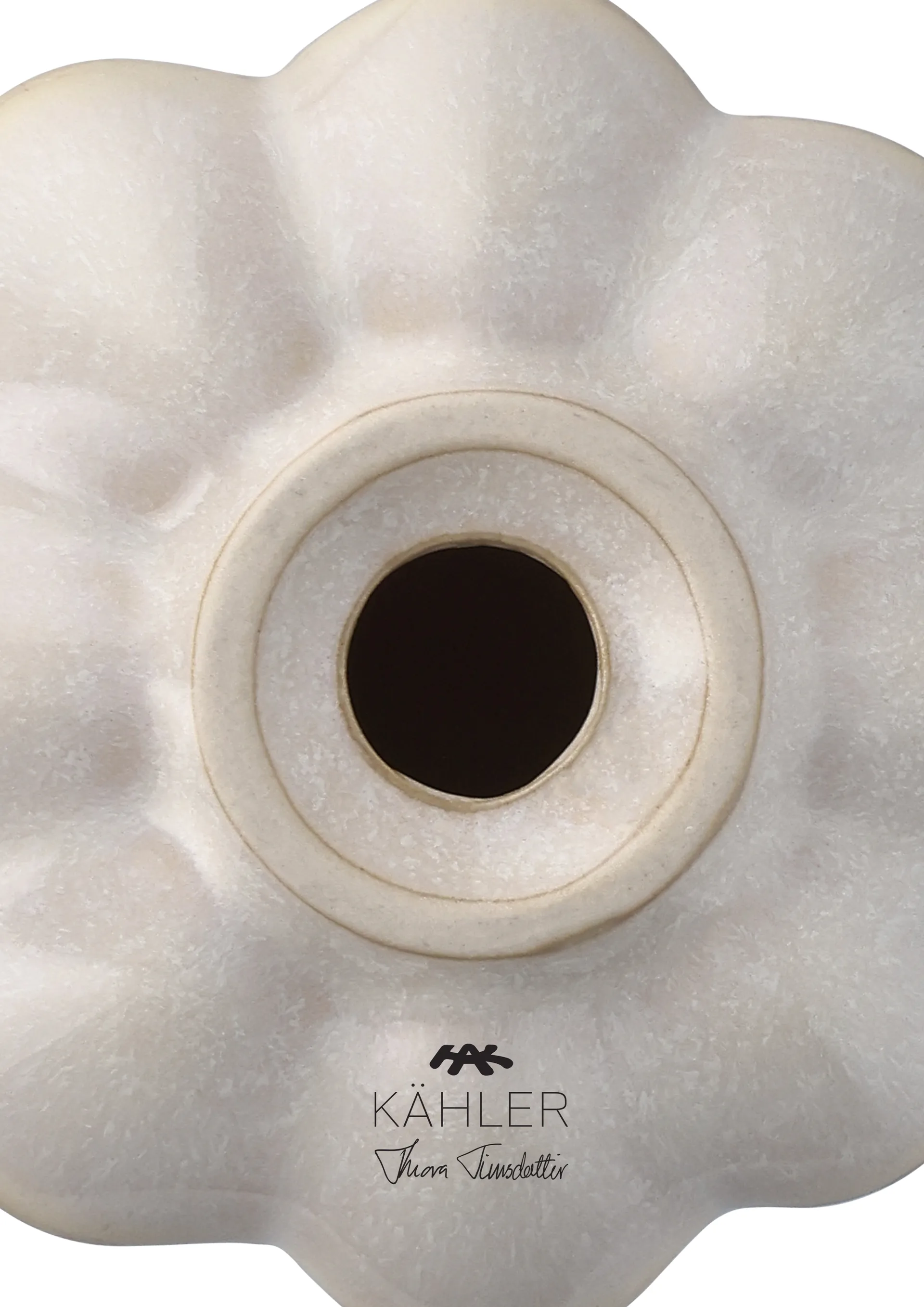 Kantarell Kerzenhalter, Sand, 10 cm Kähler