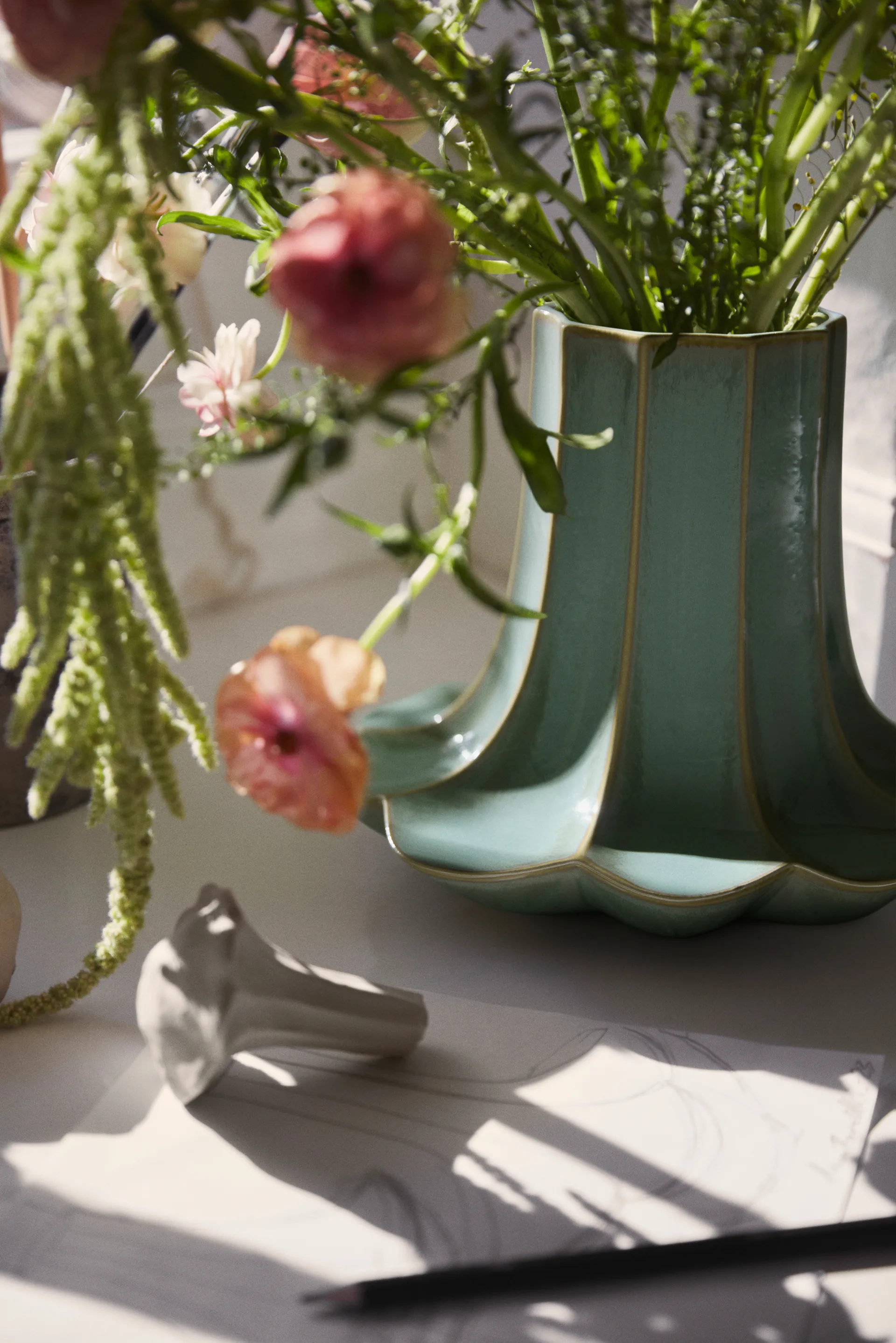 Kantarell Vase, Grün, 20,5 cm Kähler