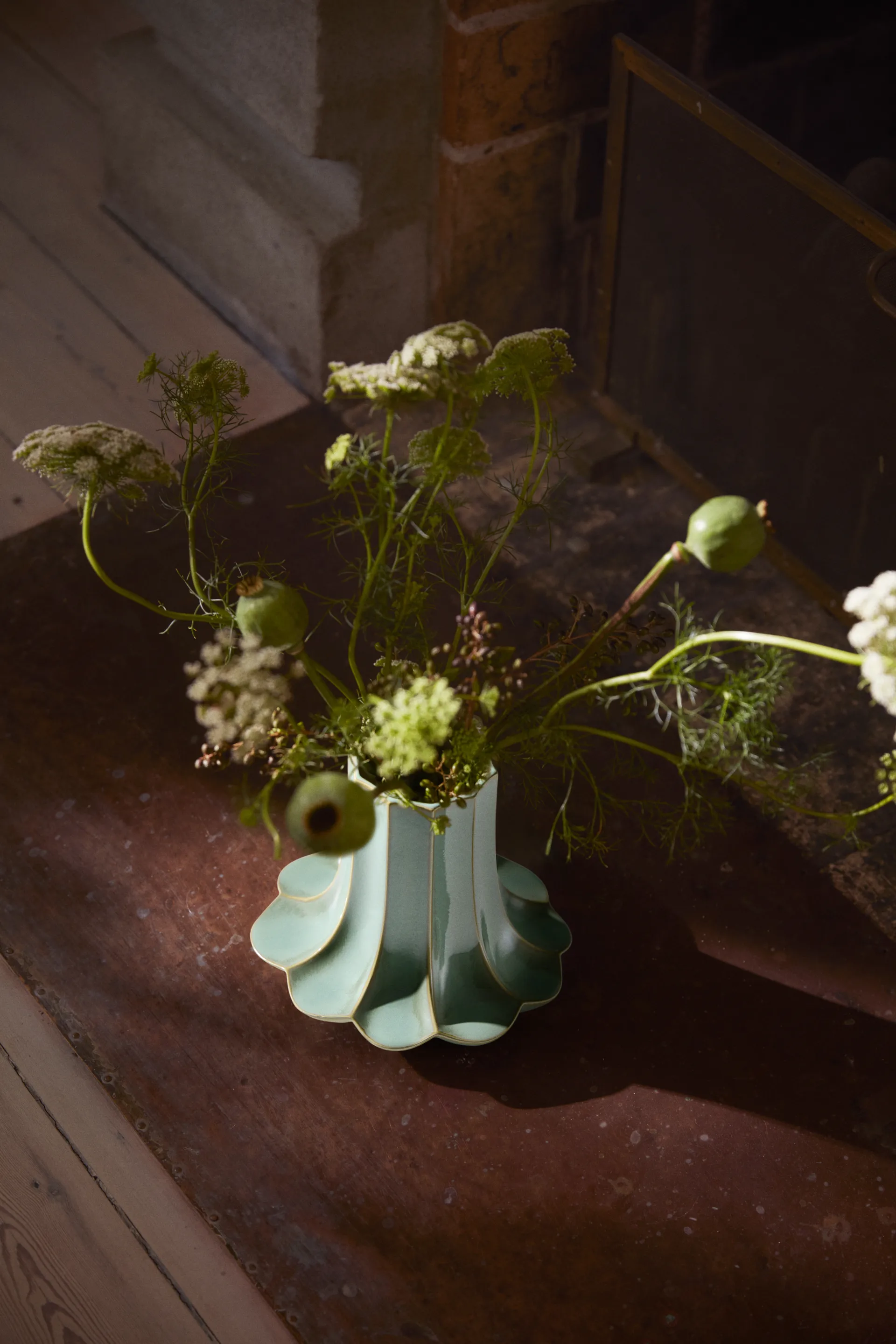 Kantarell Vase, Grün, 20,5 cm Kähler