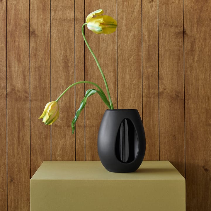 Kokong Vase 22cm, Braun Kähler