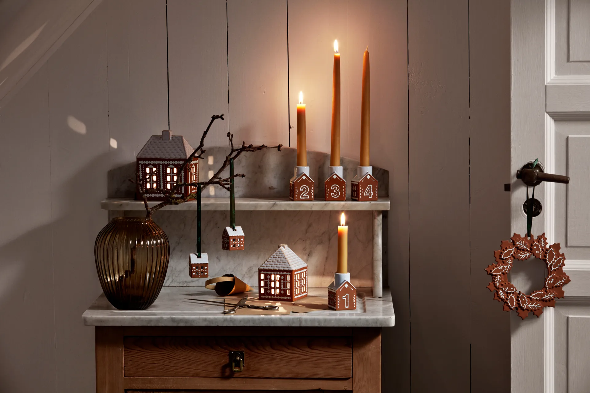 Lebkuchen Anhänger 5 cm 2er-Pack, Braun Kähler