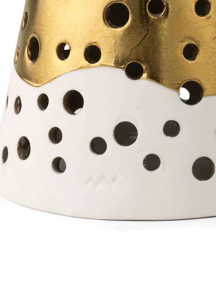 Nobili Kerzenhalter klein, Gold-weiß Kähler