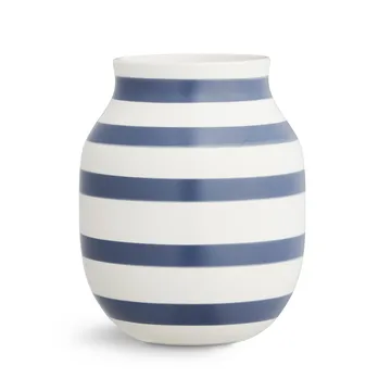 Omaggio Vase medium 20cm - Stahlblau - Kähler