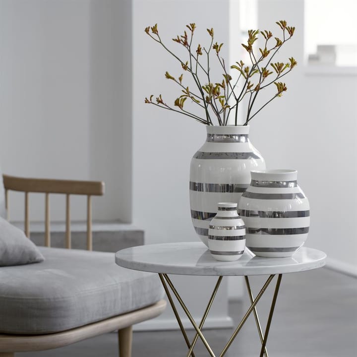 Omaggio Vase silber, Groß Kähler