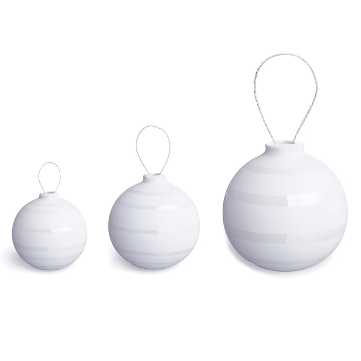 Omaggio Weihnachtsbaumkugeln 3er Pack, Perlmutt Kähler
