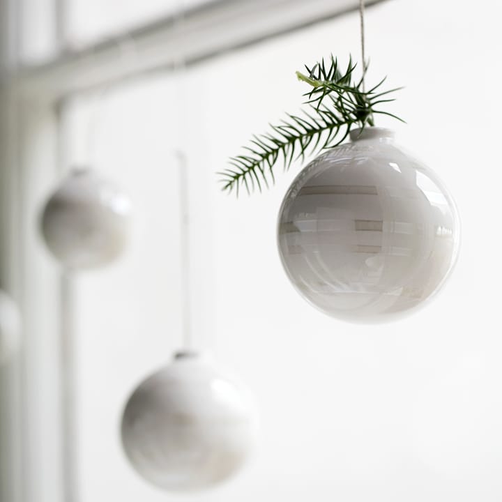 Omaggio Weihnachtsbaumkugeln 3er Pack, Perlmutt Kähler