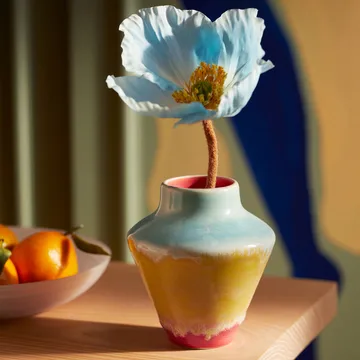 Poppery Vase 12 cm - Pink-mint-gelb - Kähler