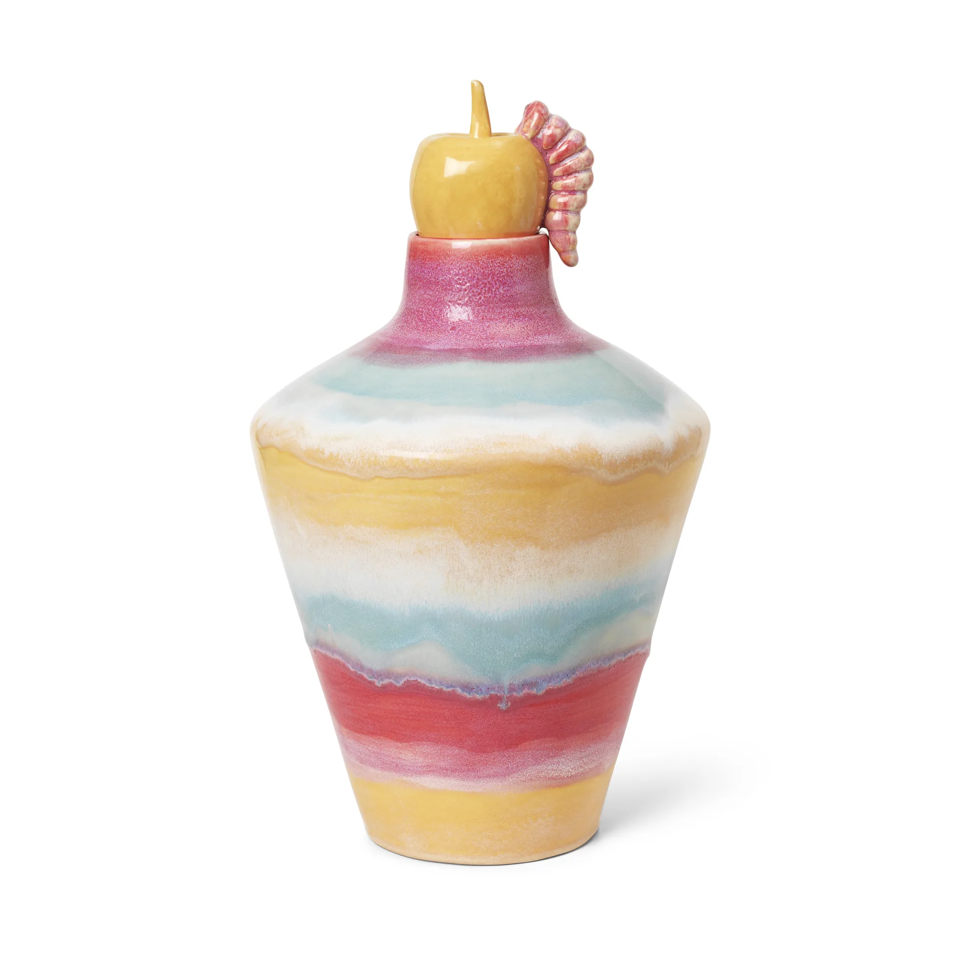 Poppery Vase mit Apfel 32 cm, Pink-mint-gelb Kähler