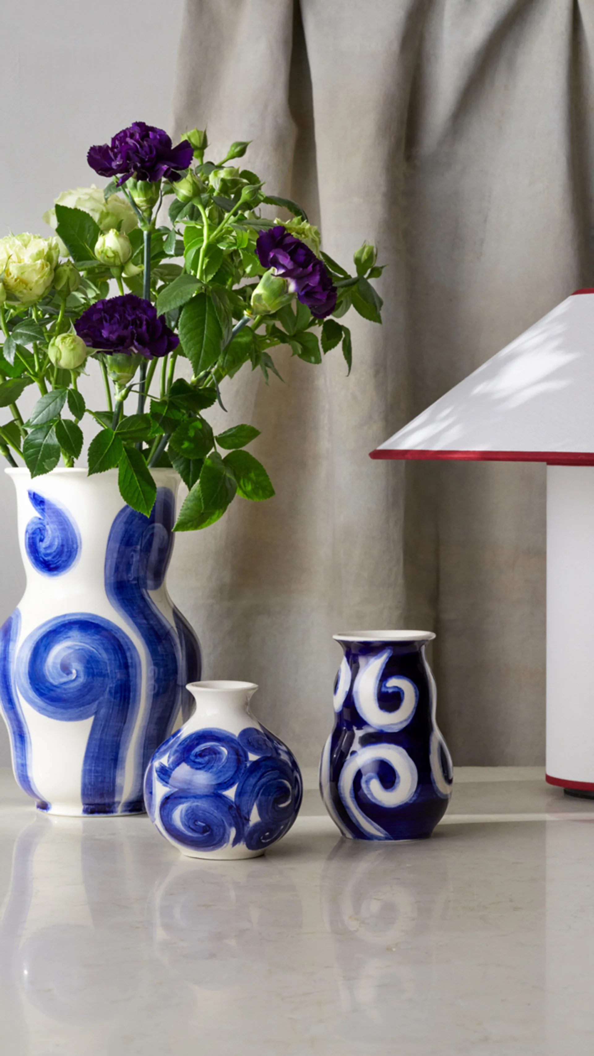 Tulle Vase 22,5cm, Blau Kähler