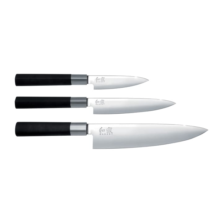 Kai Wasabi Black Küchenmesser & 2 Allroundmesser Set - 3 Teile - KAI