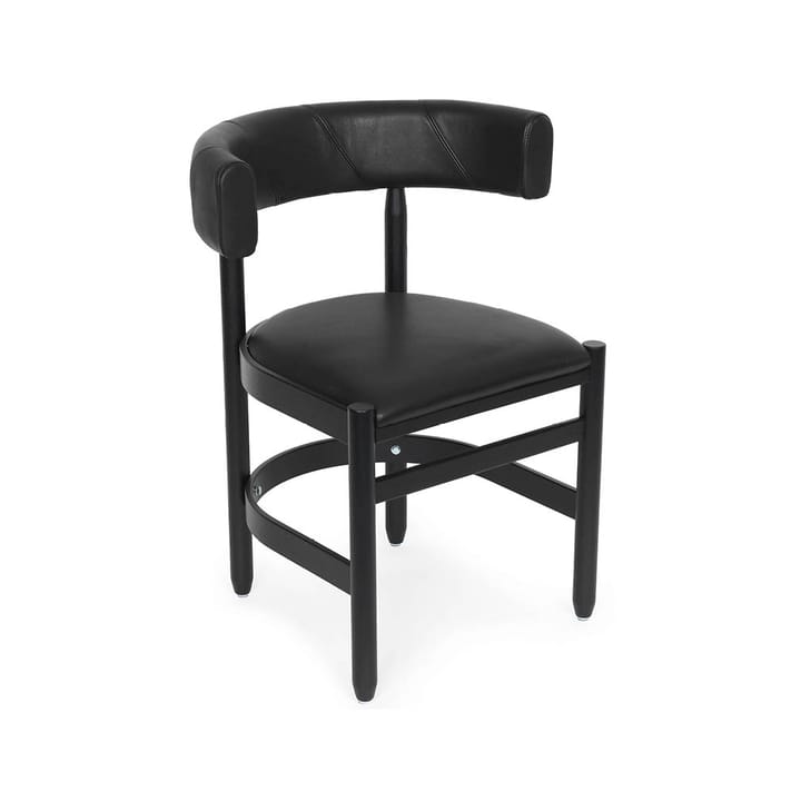 Botero Armstuhl - Tärnsjö Leder 8175 schwarz-schwarz Esche Stativ - Källemo
