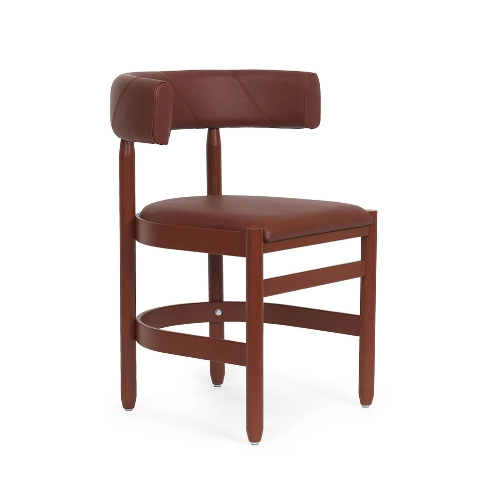 Botero Armstuhl, Tärnsjö Leder rot-rot Esche Stativ Källemo