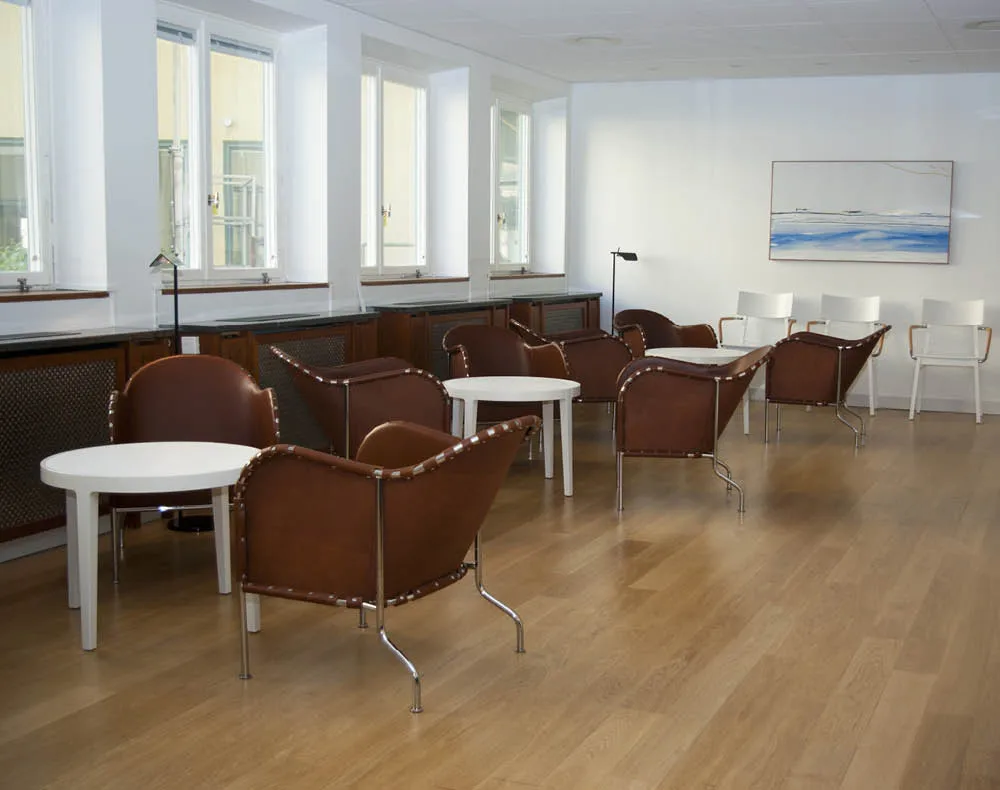 Bruno Sessel, Kernleder braun-vintage-chromstativ Källemo